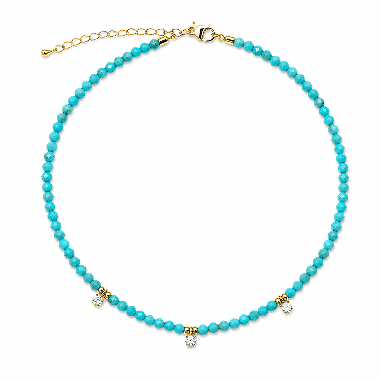Crystal Bloom Natural Stone Necklace