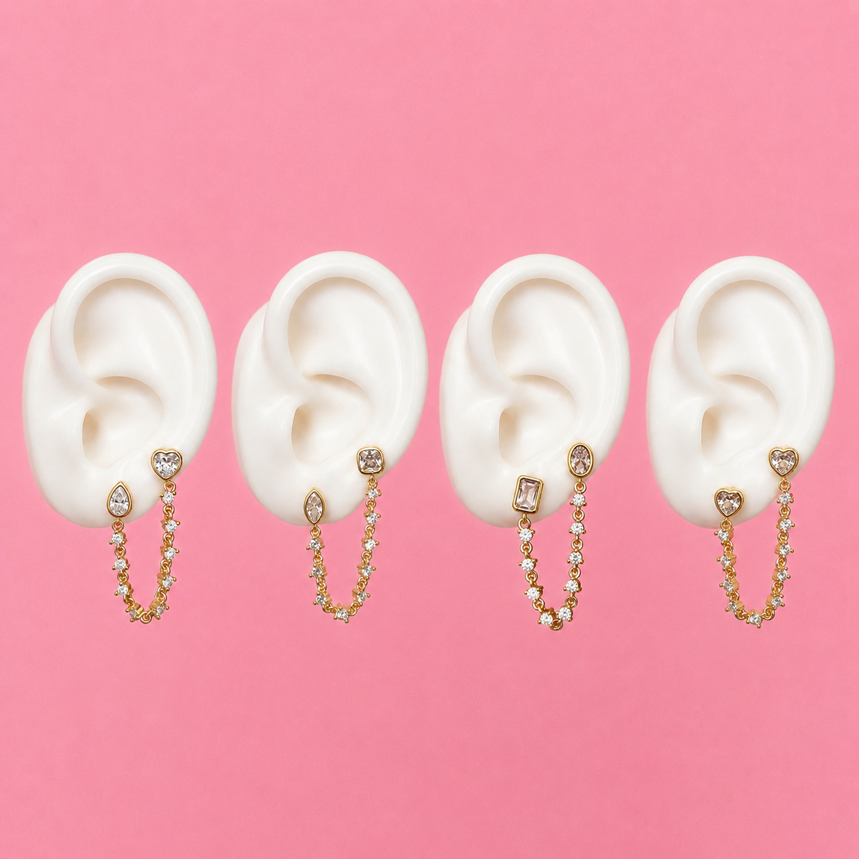 Cupid Drop Chain Earrings