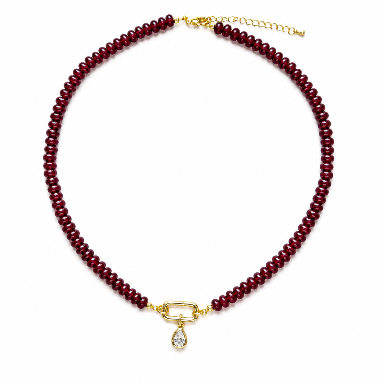 Burgundy Drop Necklace