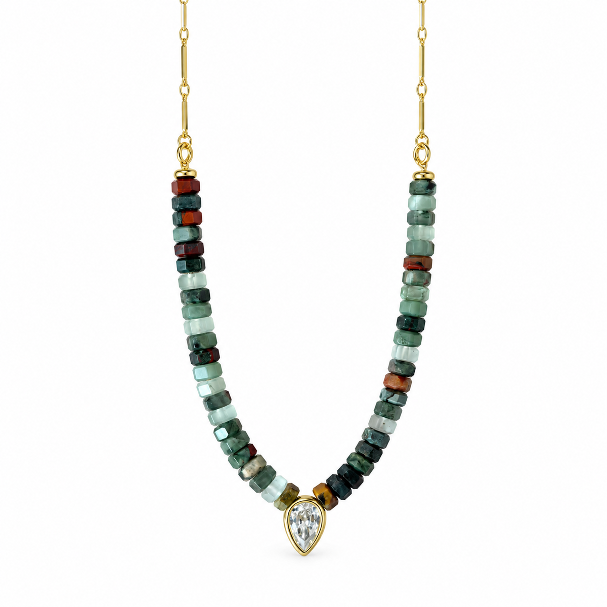 Coastal Drop Natural Stone Necklace