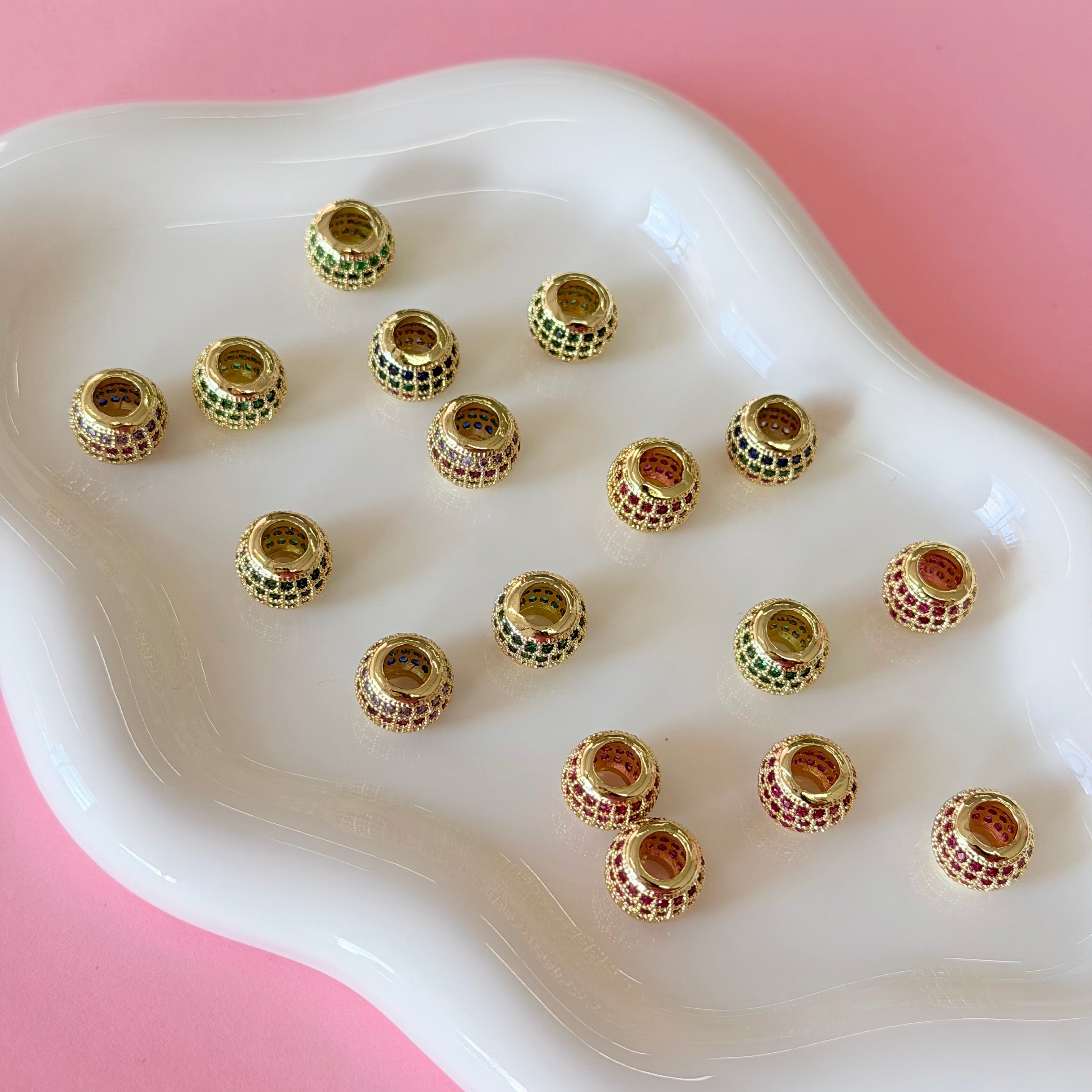 Chunky Full Zirconium Spacers Charms