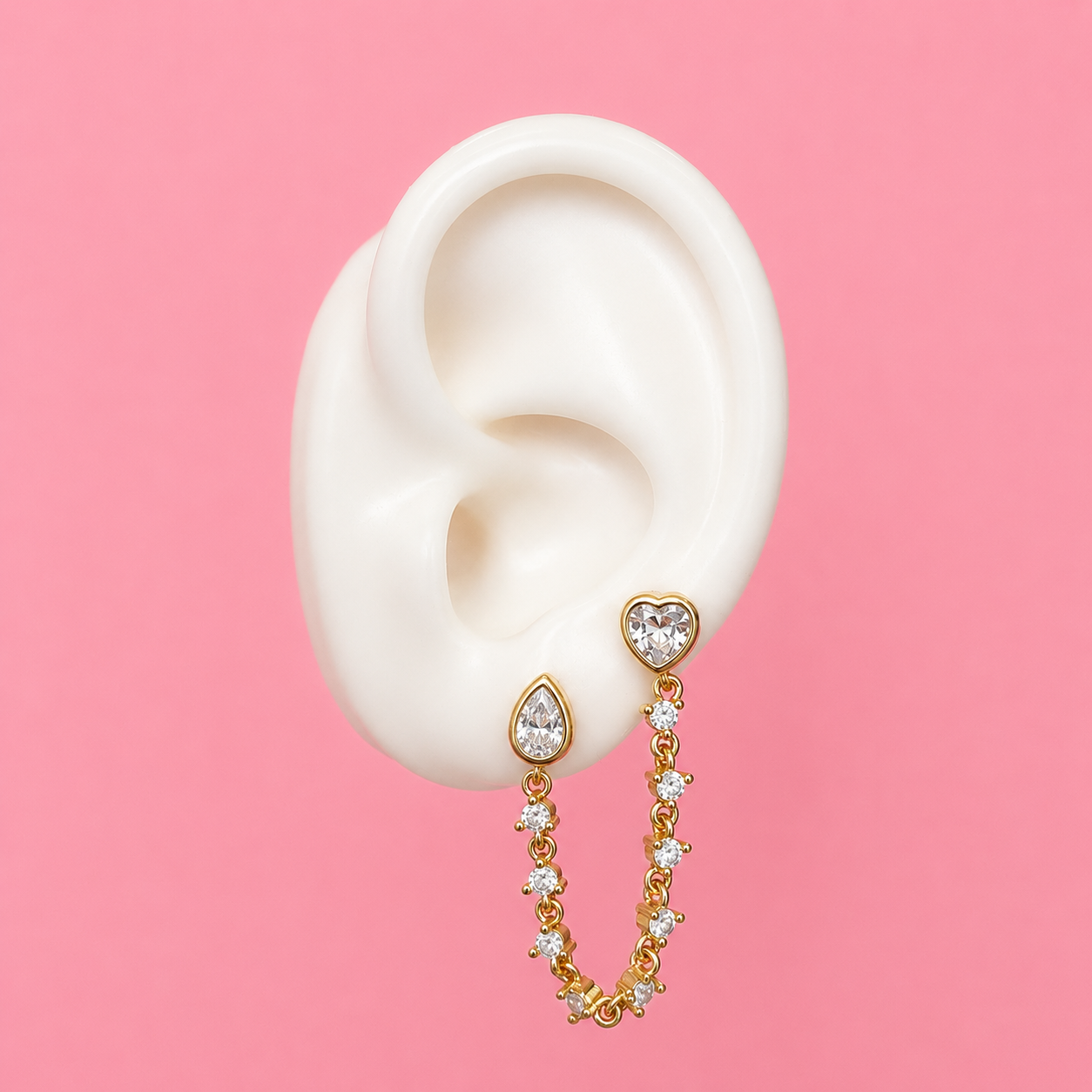 Cupid Drop Chain Earrings