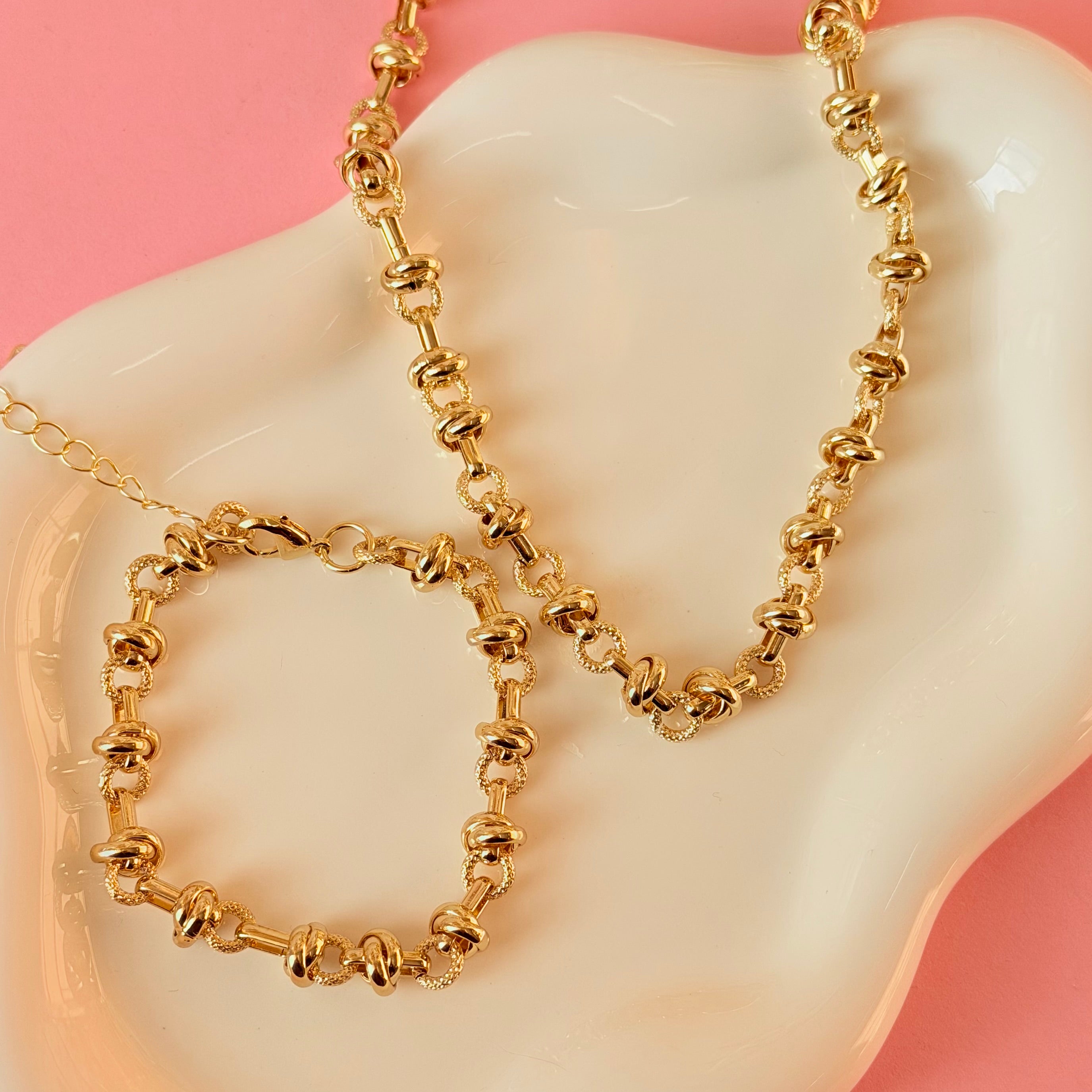 Textured Beaded Link Set