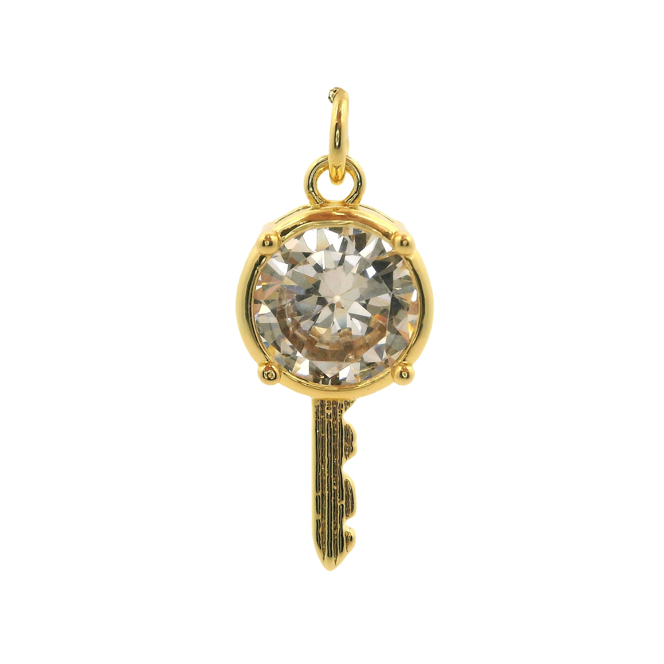 Key Crystal Charm