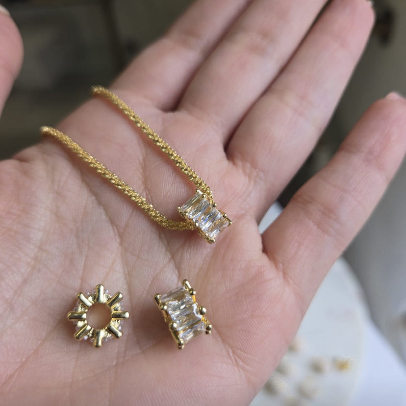 Crystal Spacer Charm