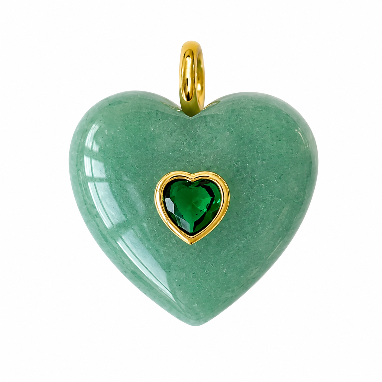 Natural Stone Heart Charm