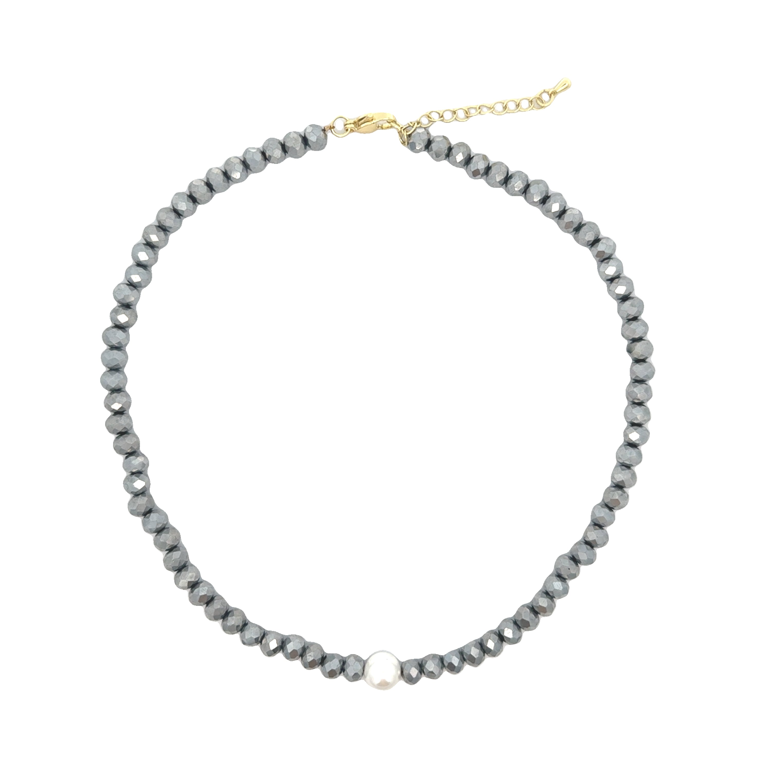 Crystals and Pearls Duo Necklace