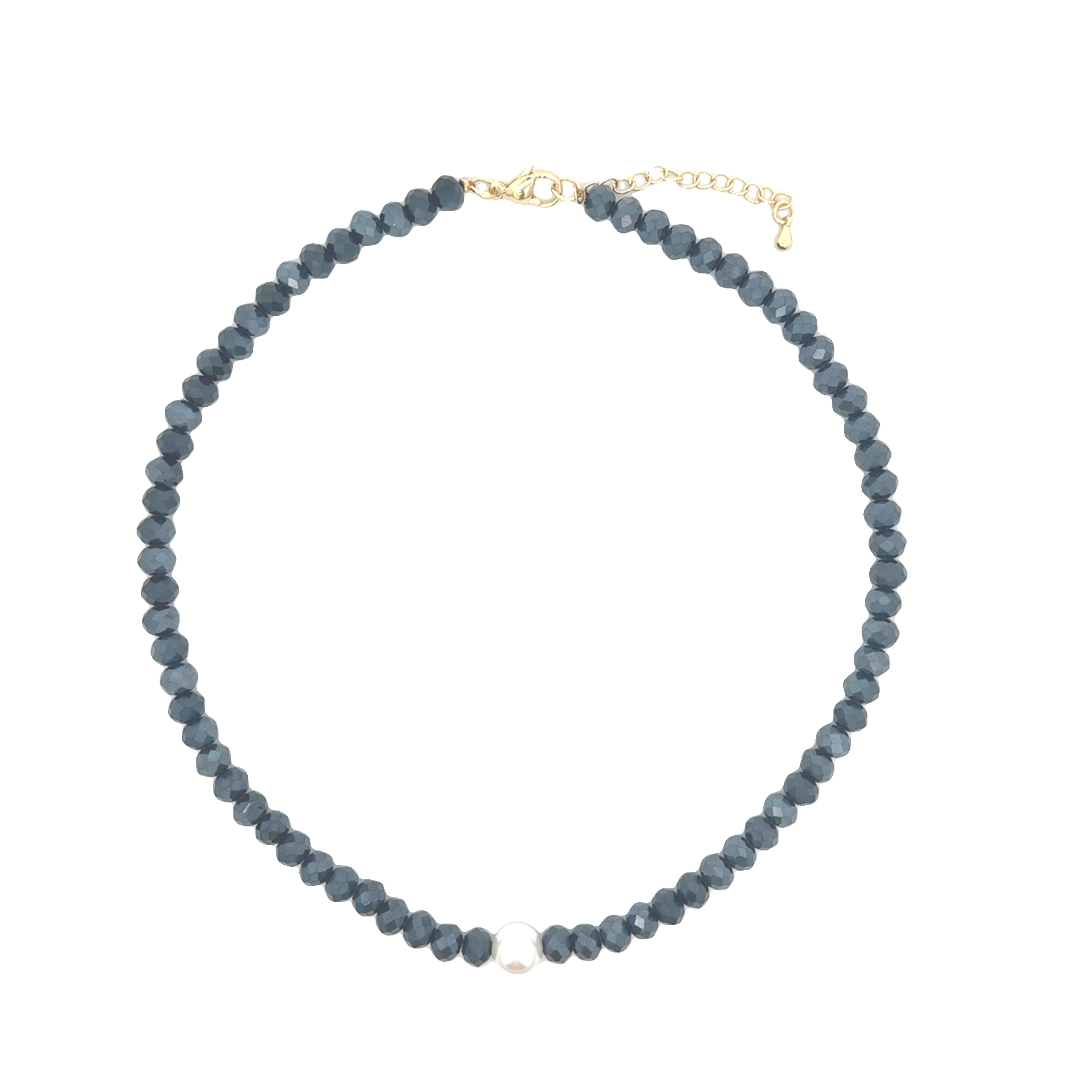 Crystals and Pearls Duo Necklace