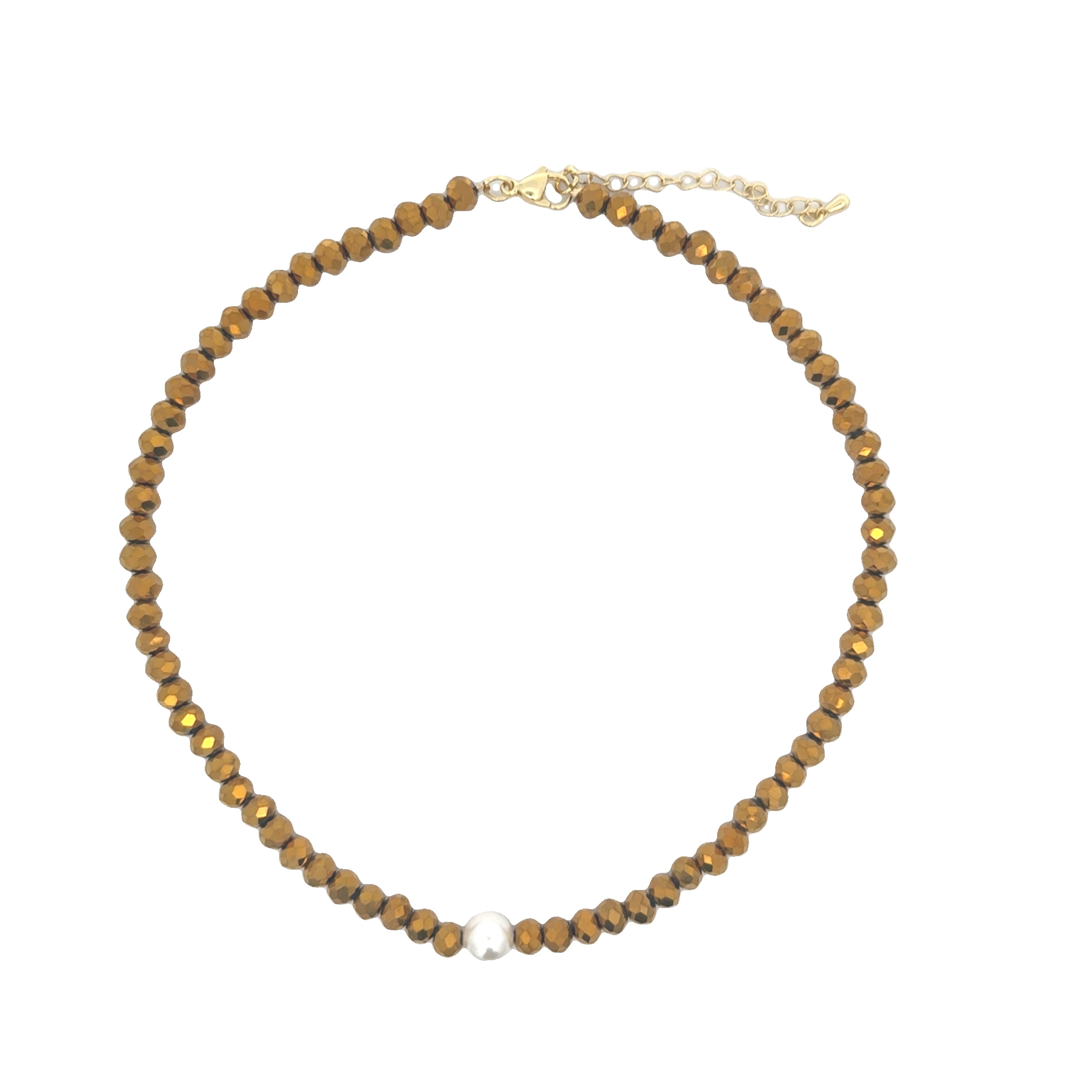 Crystals and Pearls Duo Necklace