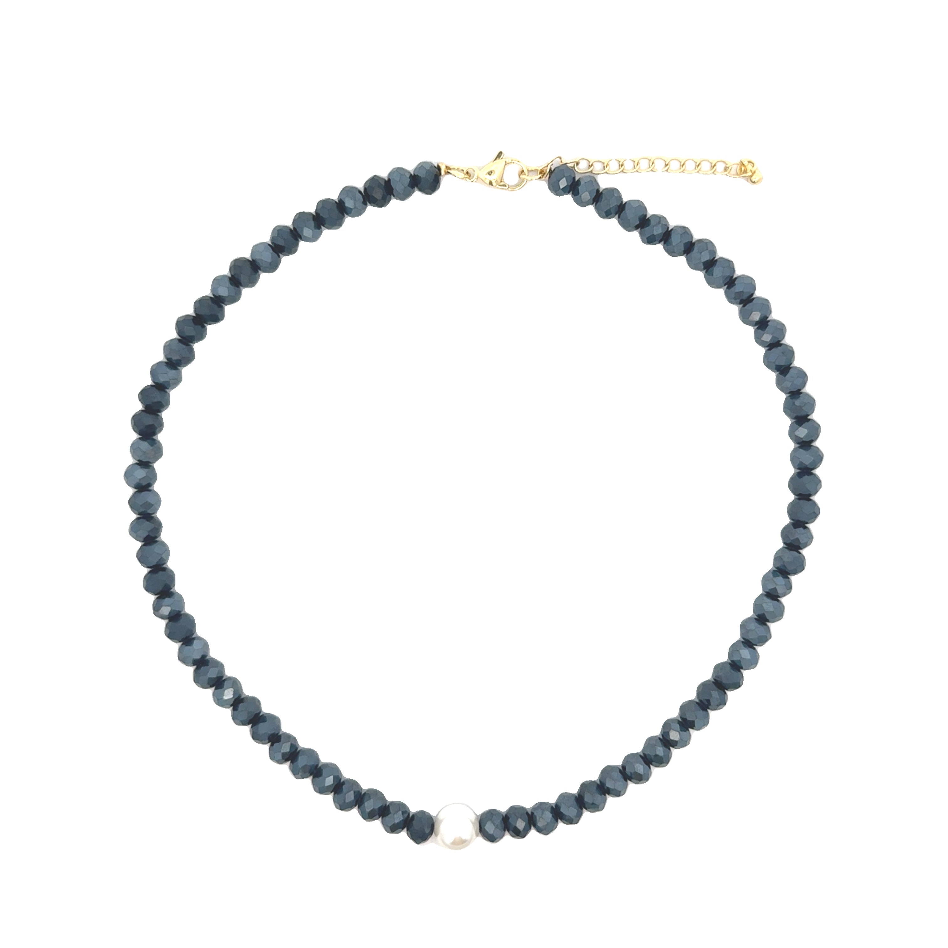 Crystals and Pearls Duo Necklace