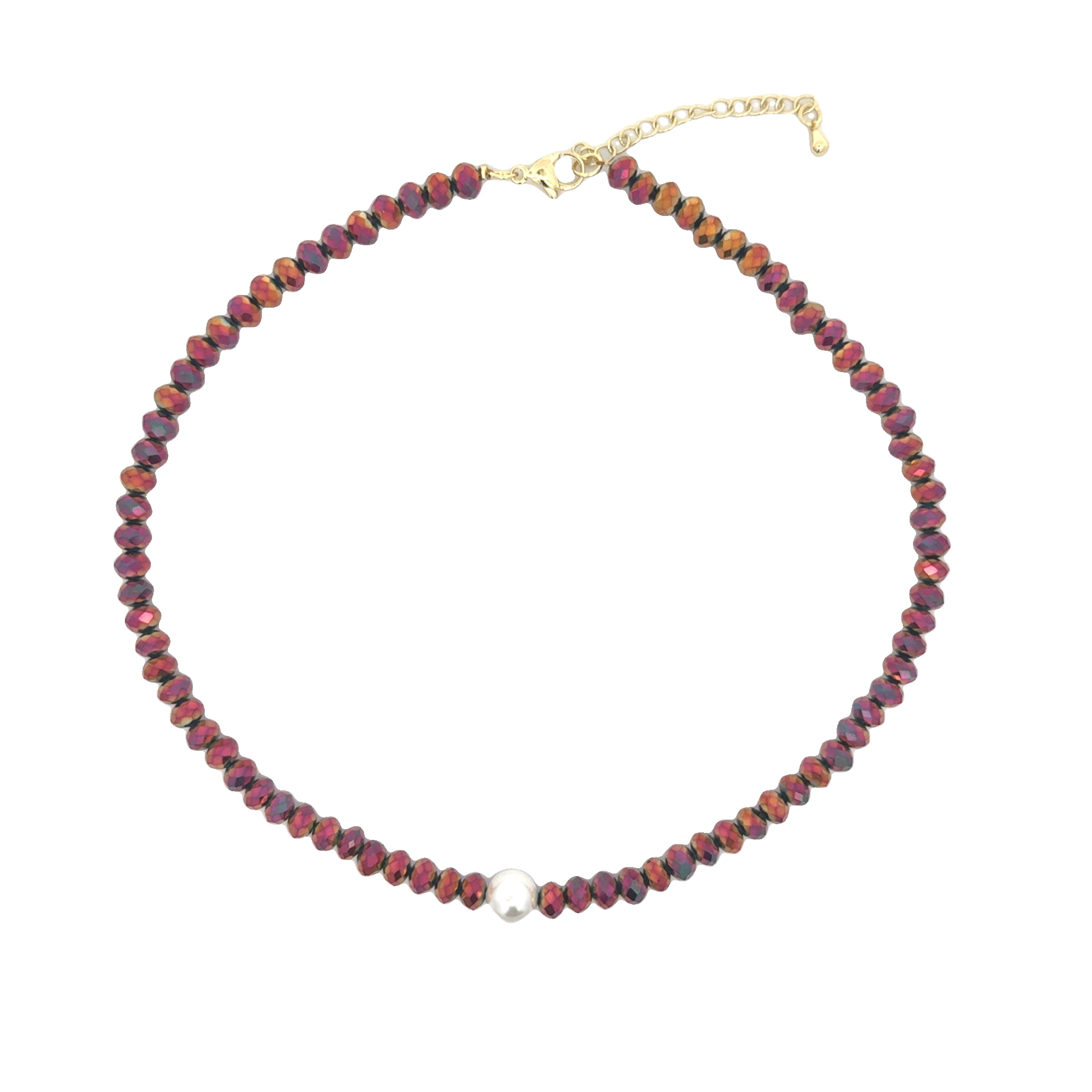 Crystals and Pearls Duo Necklace
