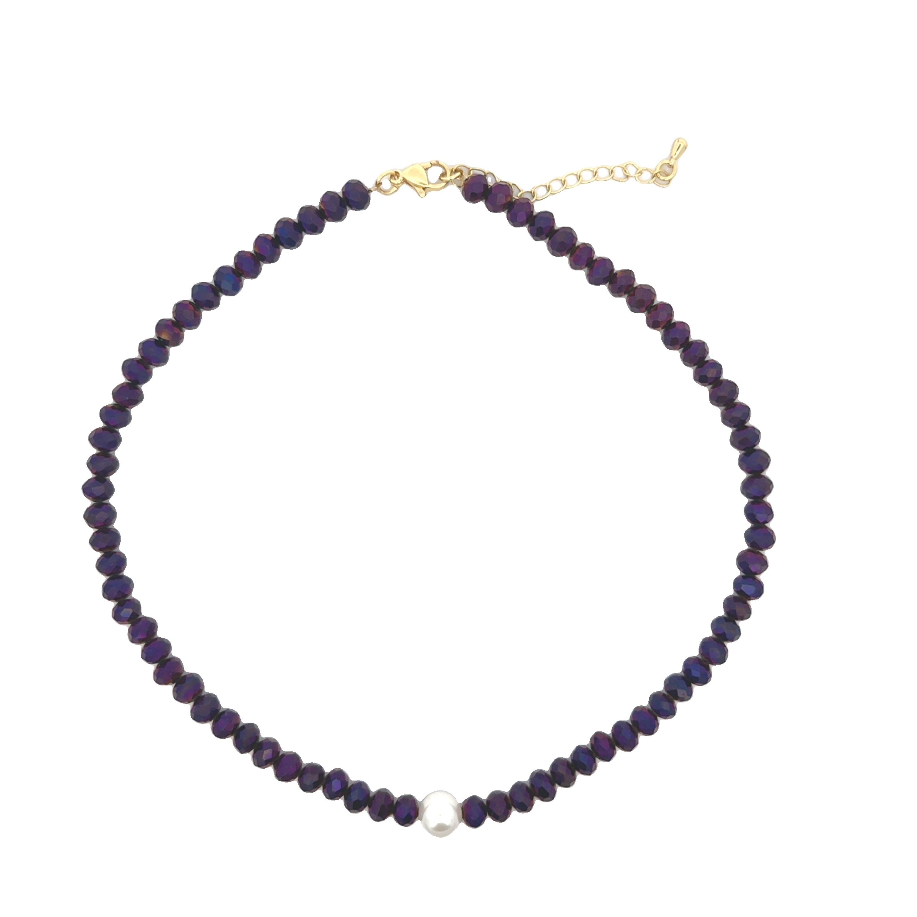 Crystals and Pearls Duo Necklace