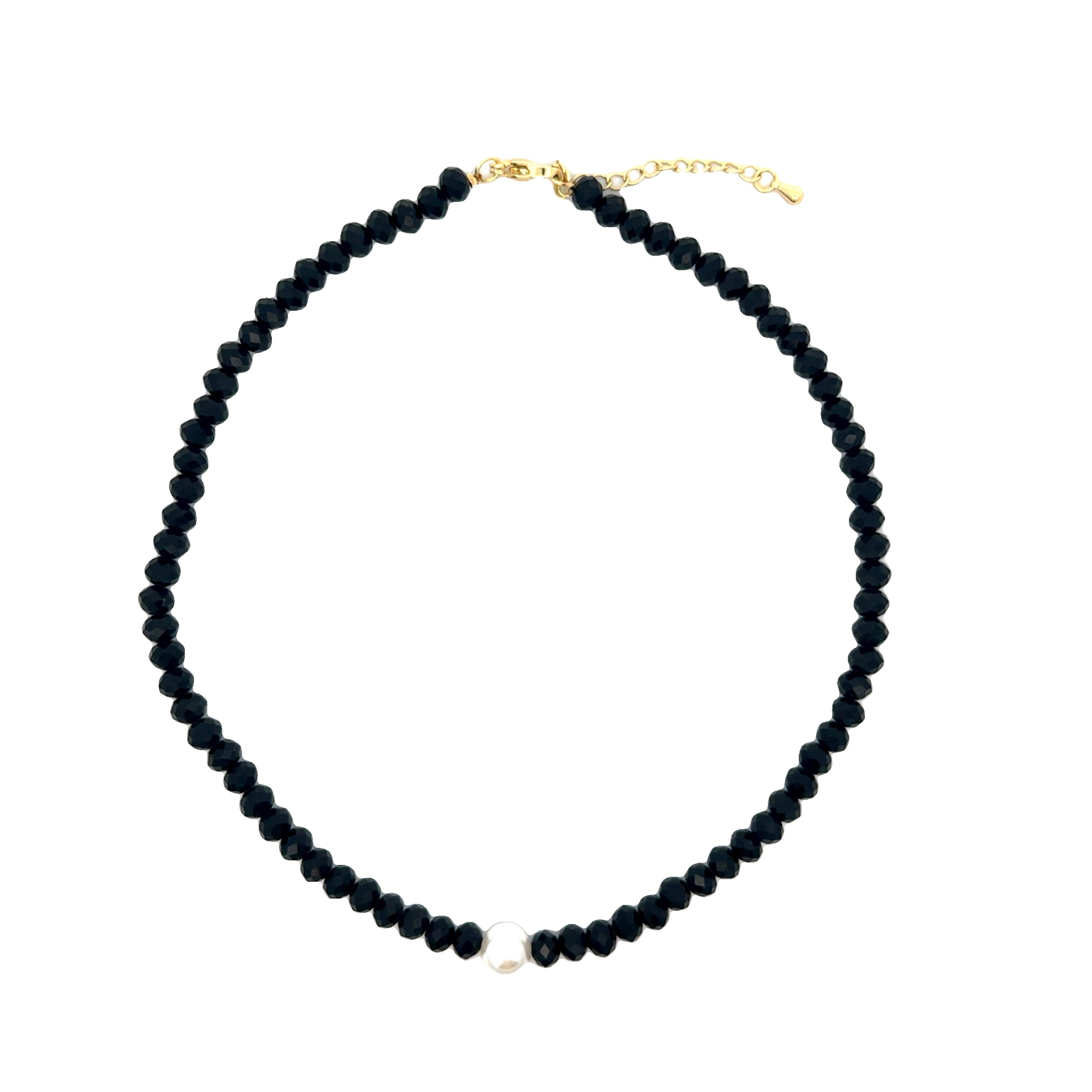 Crystals and Pearls Duo Necklace