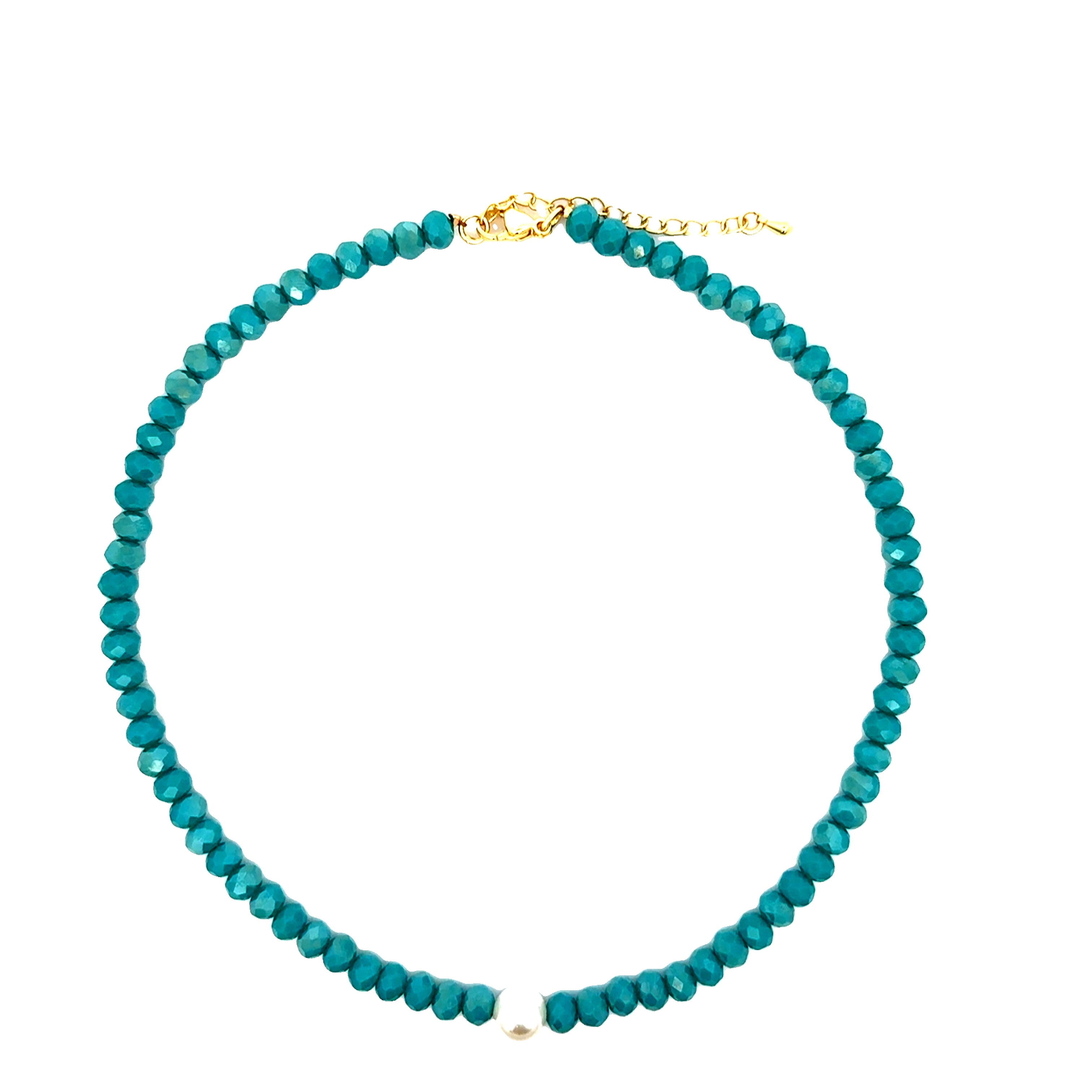 Crystals and Pearls Duo Necklace