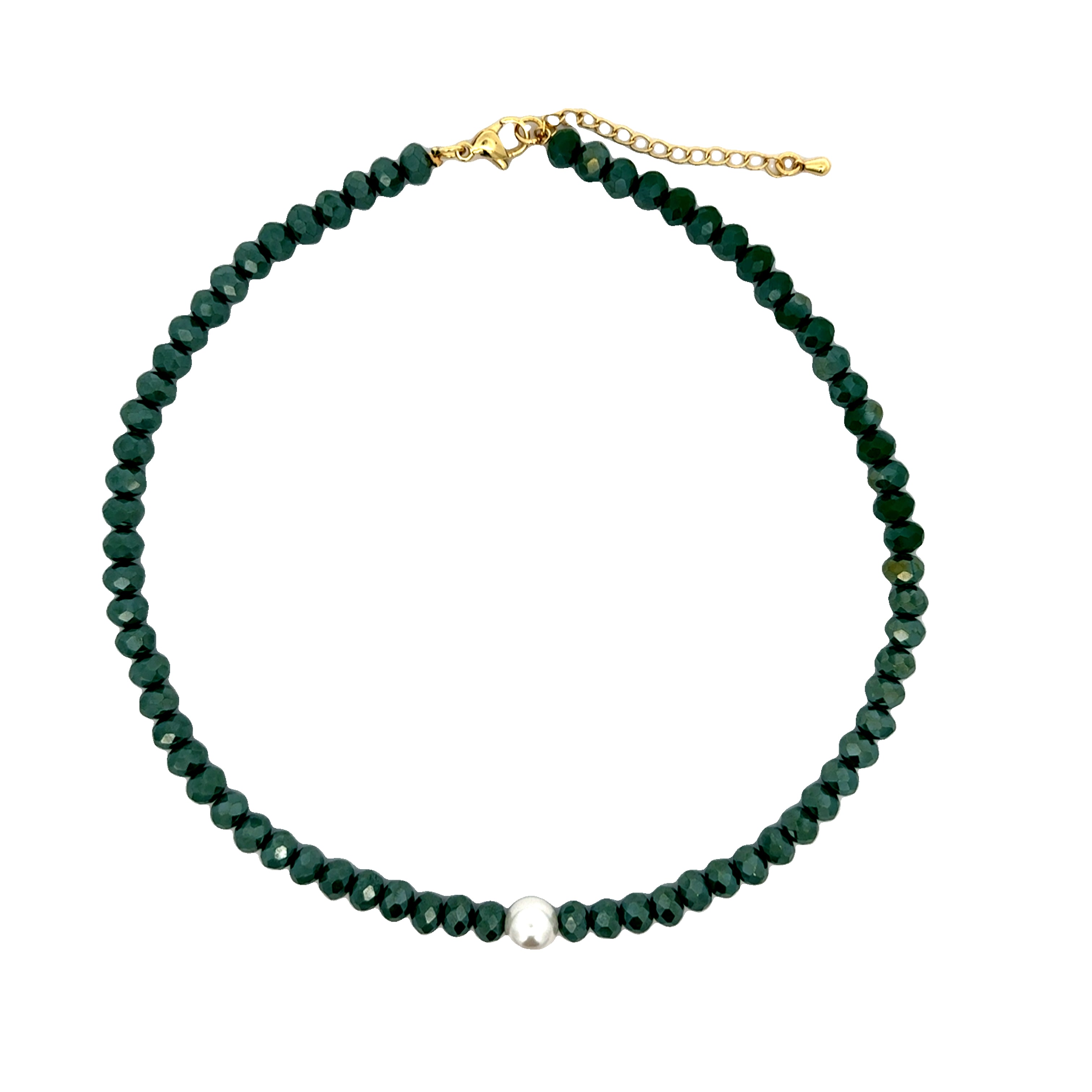Crystals and Pearls Duo Necklace