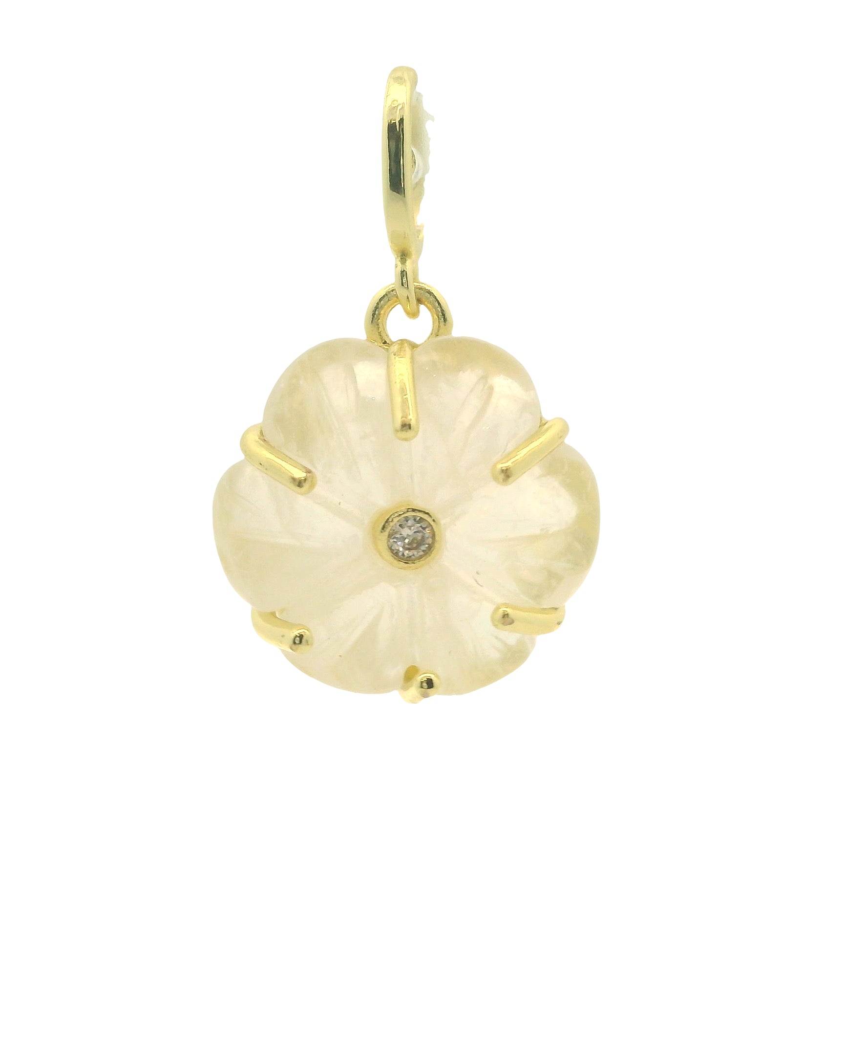 Natural Stone Flower Charm