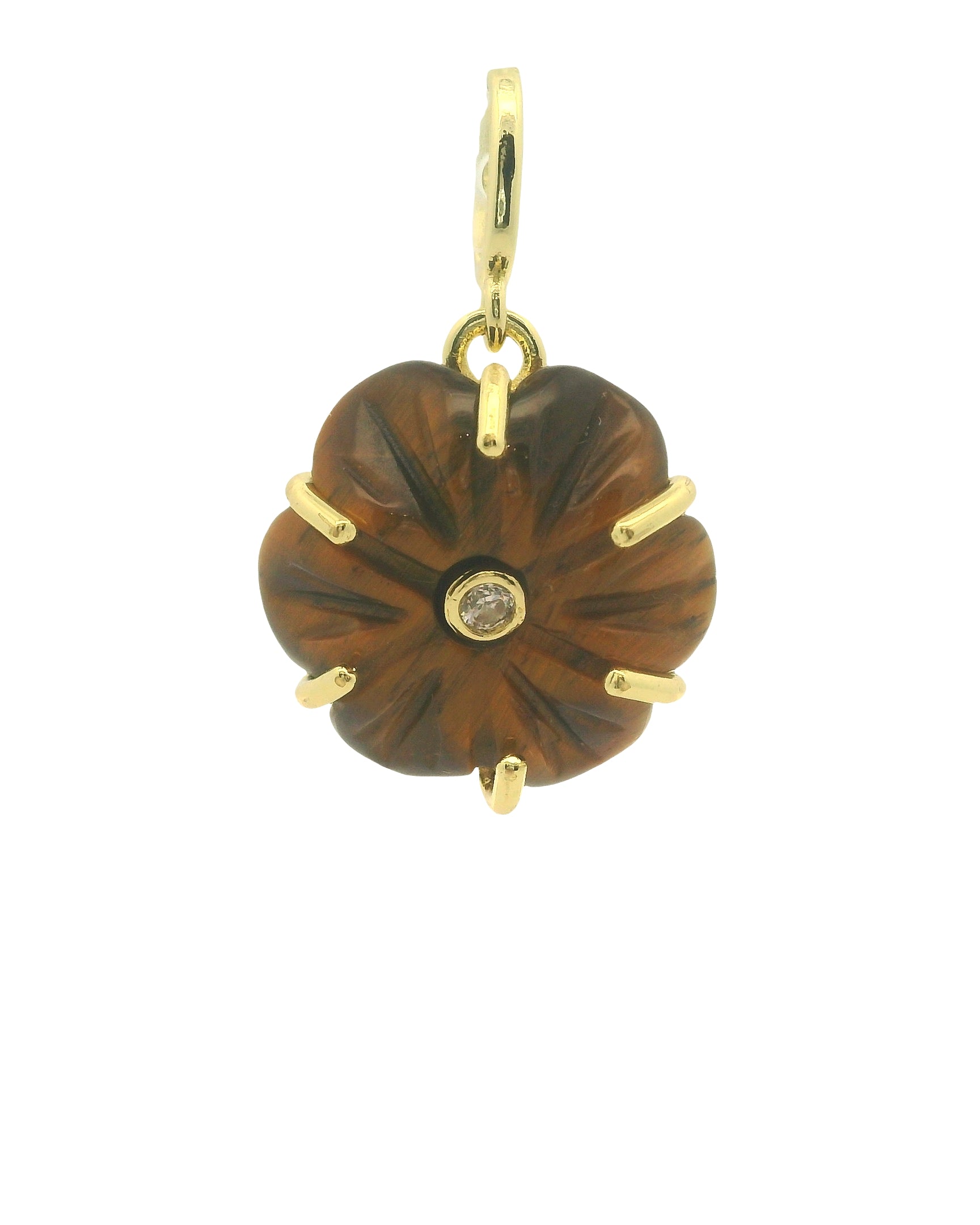 Natural Stone Flower Charm