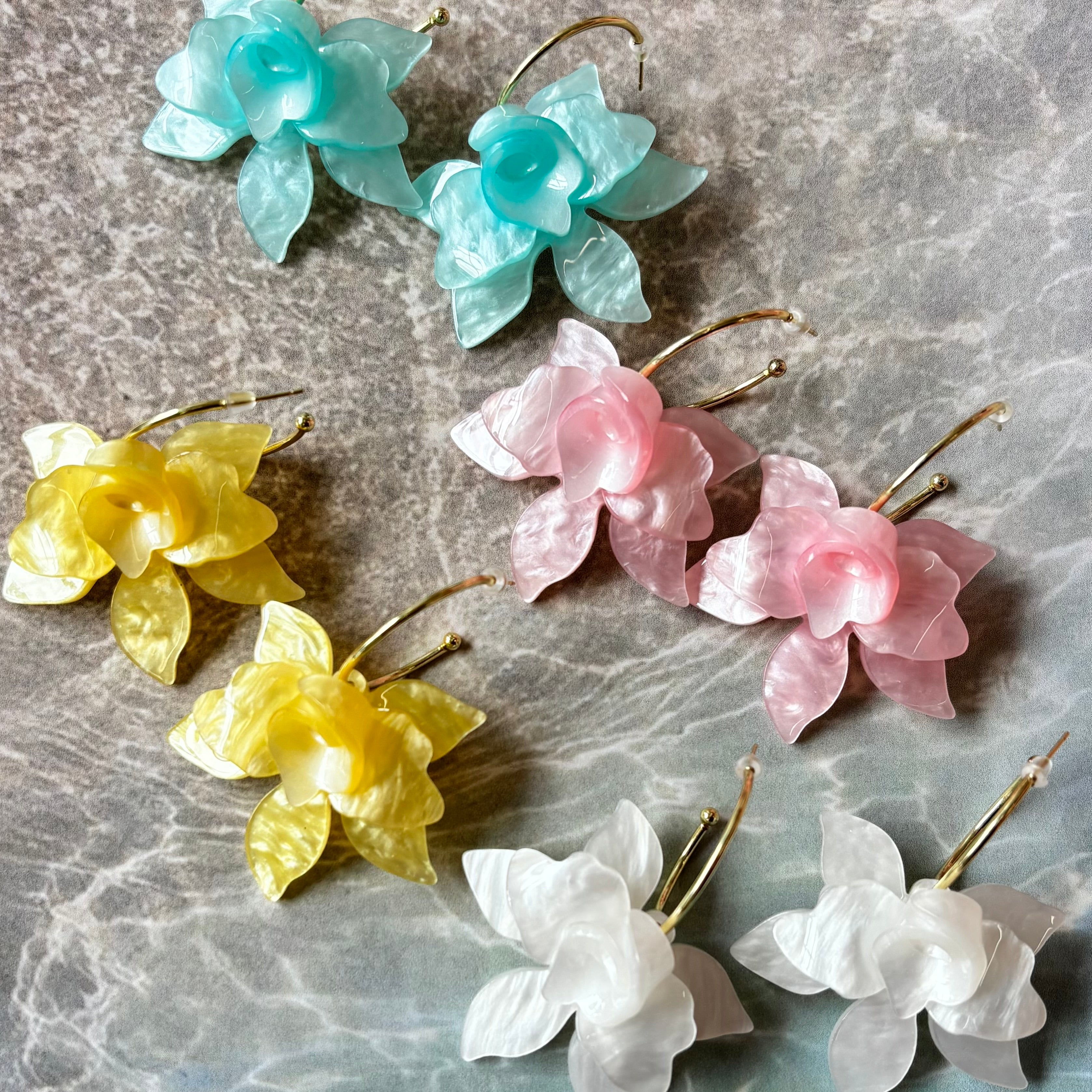 Orchid Breeze Hoops