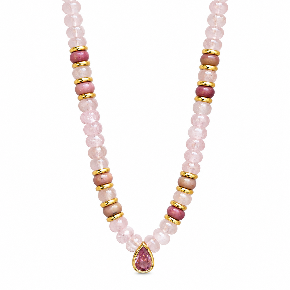 Luxe Teardrop Natural Stone Necklace