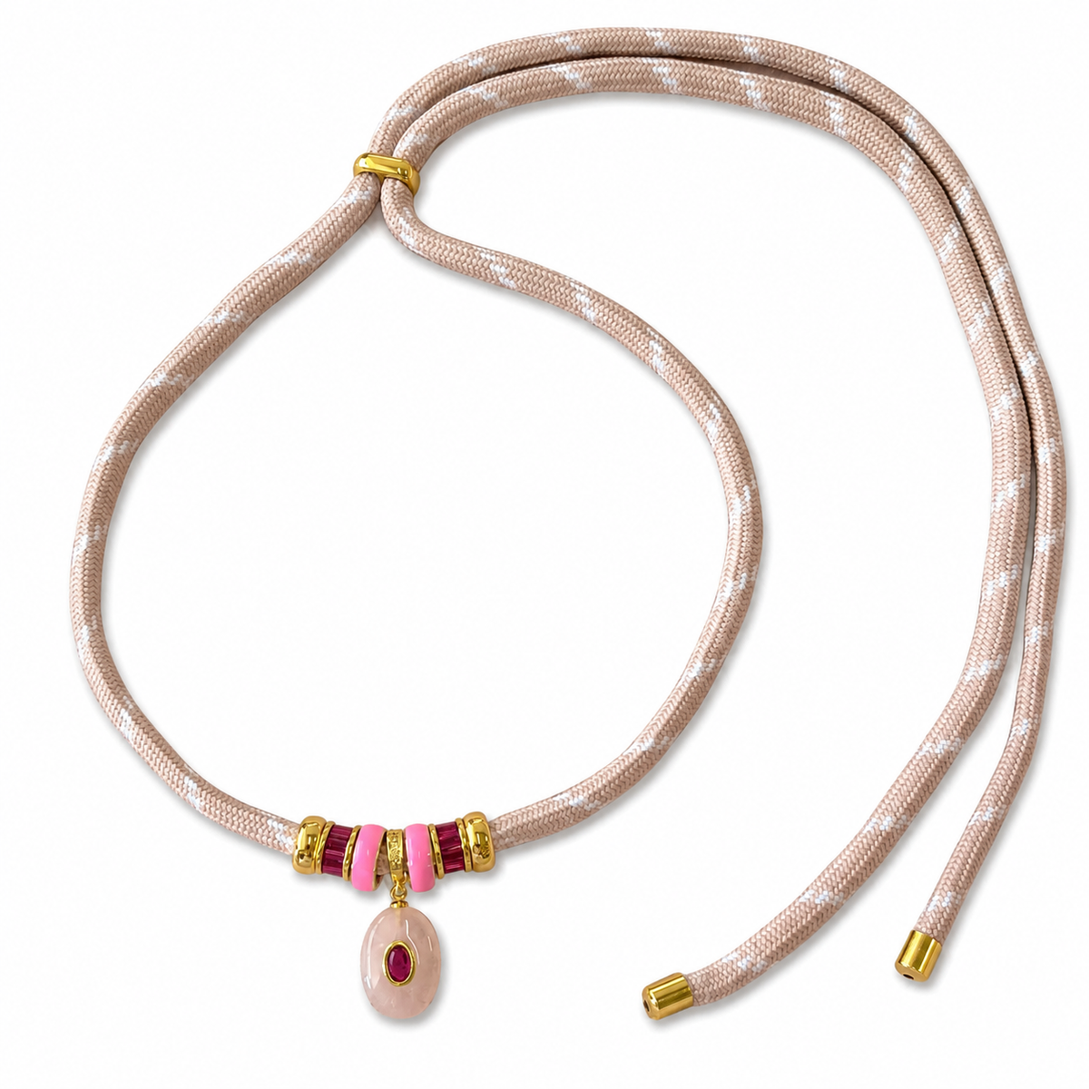 Boho Stone Cord Necklace