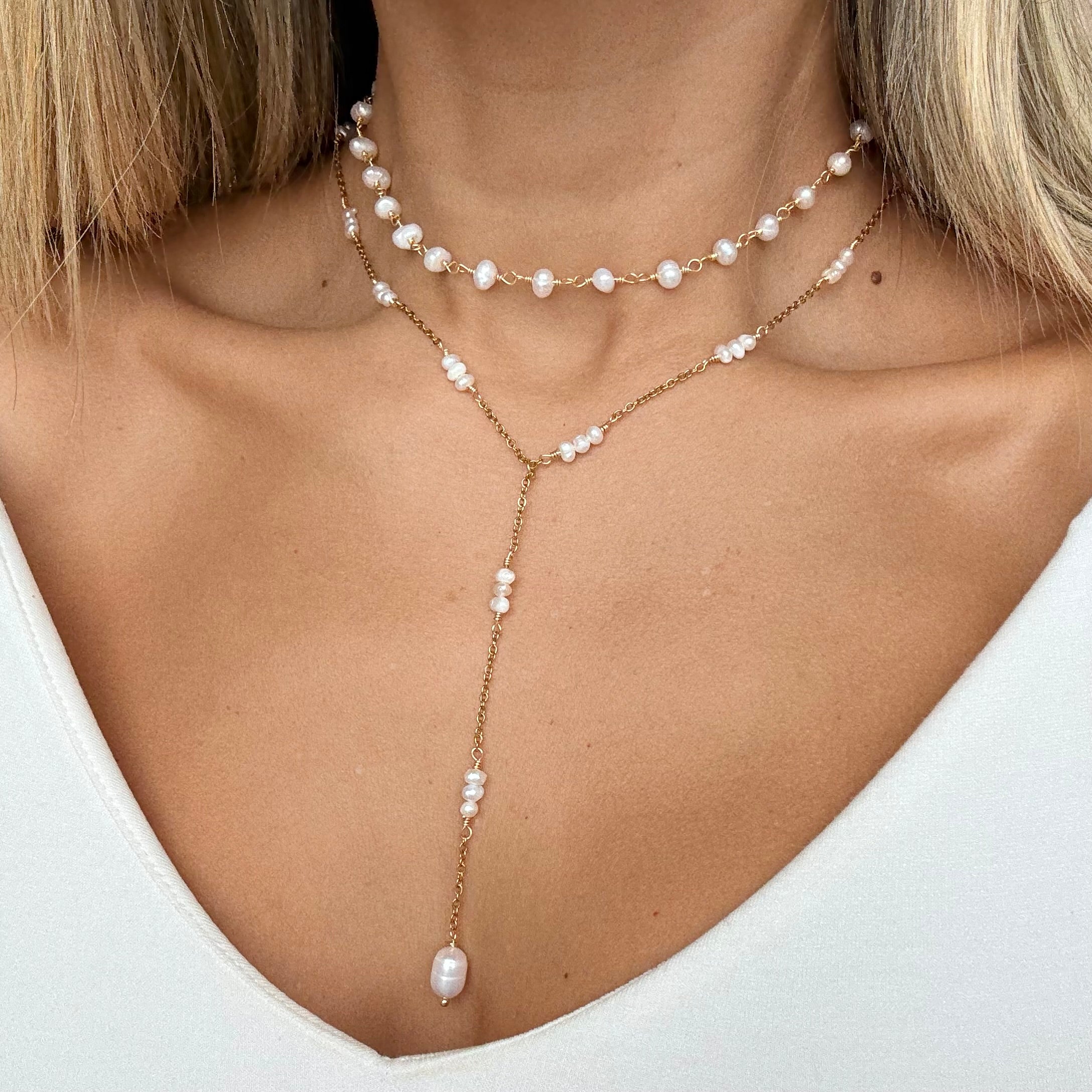 Coastline Layer pearl Necklace Collection