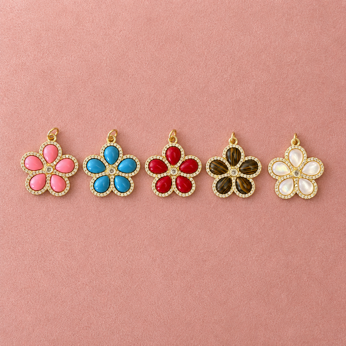 Luxe Bloom Zirconia Charm