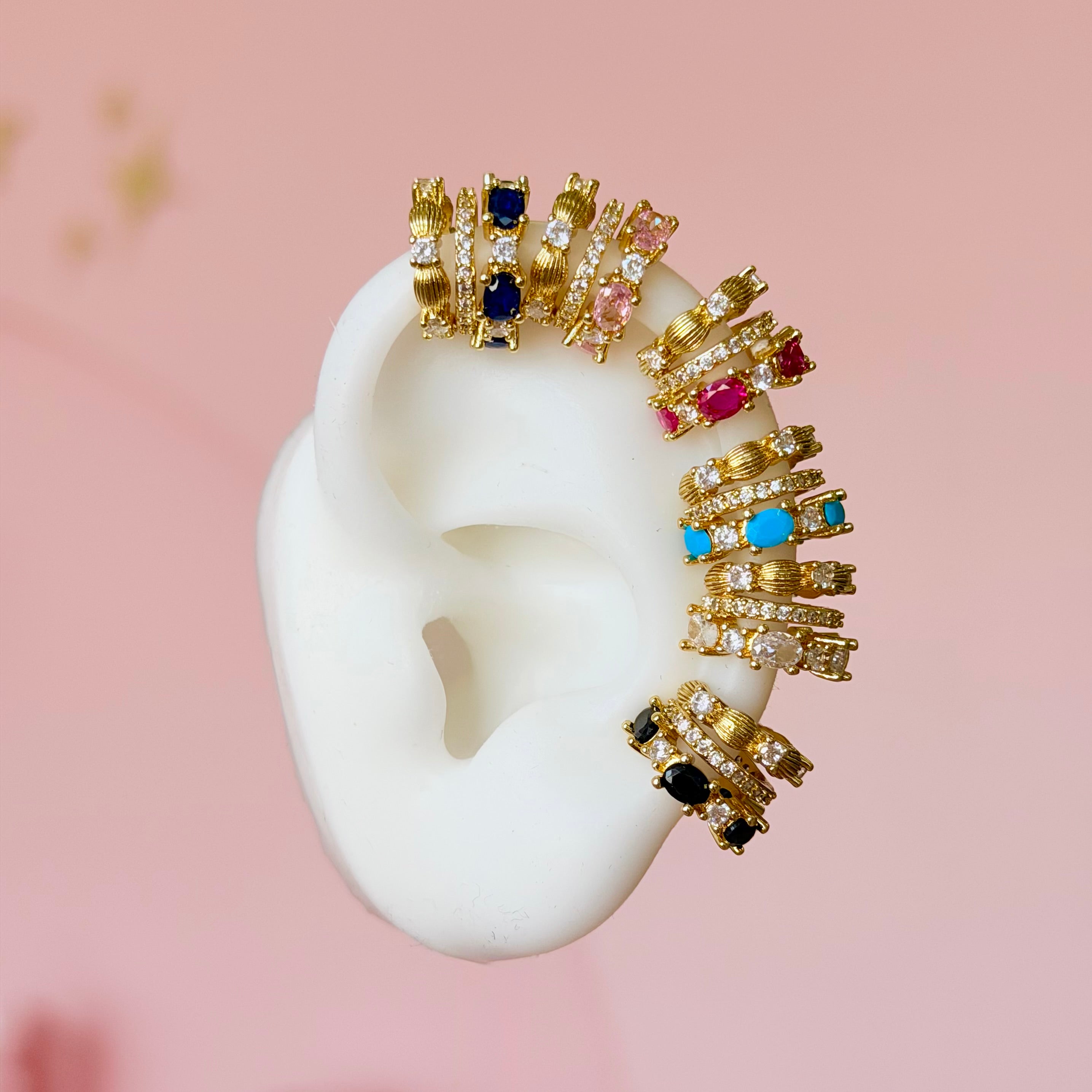 Regal Mosaic Ear Cuff