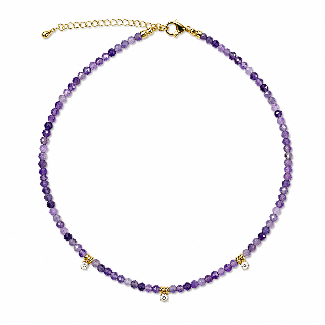 Crystal Bloom Natural Stone Necklace