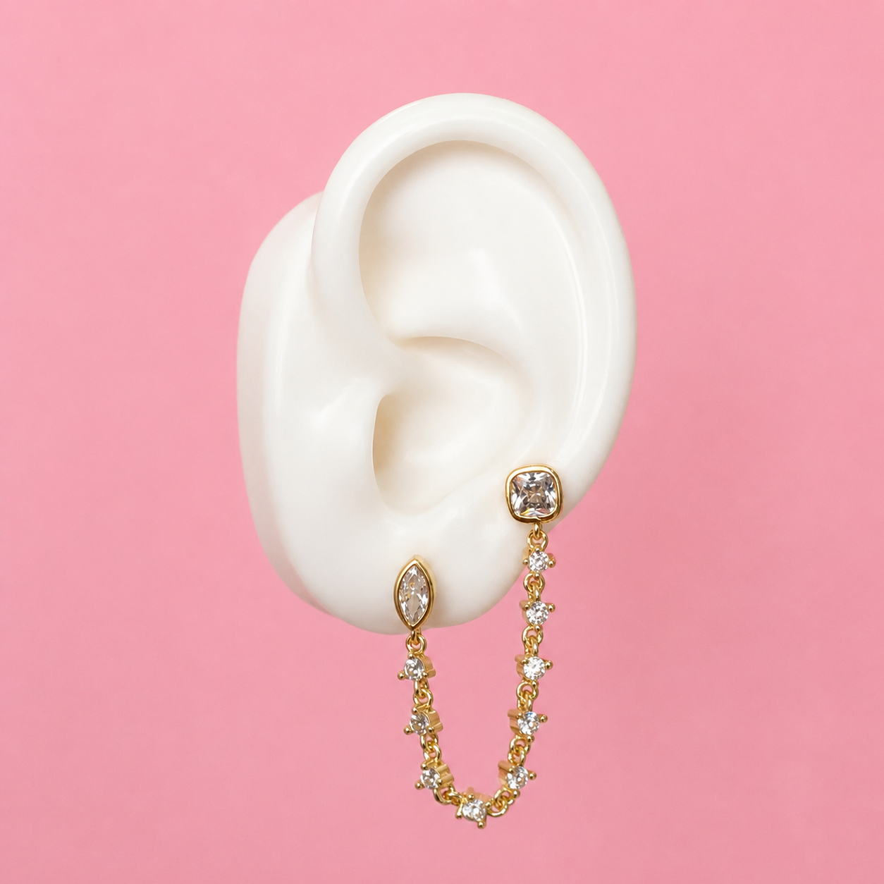 Cupid Drop Chain Earrings