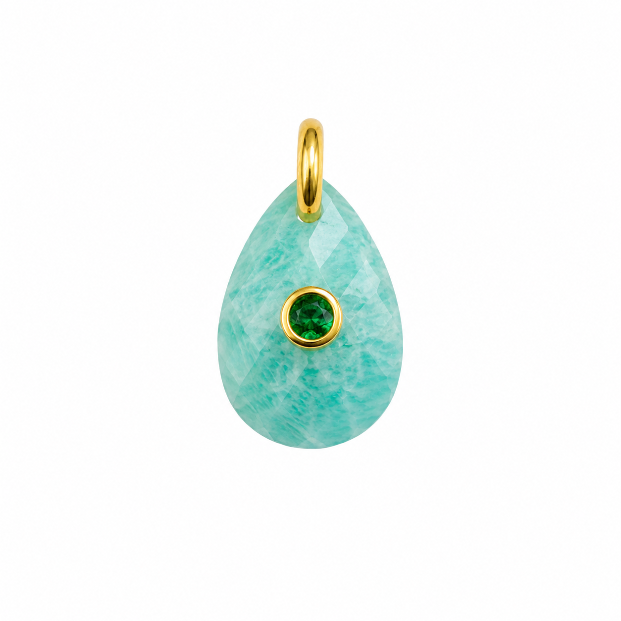 Luna Round Natural Stone Charm