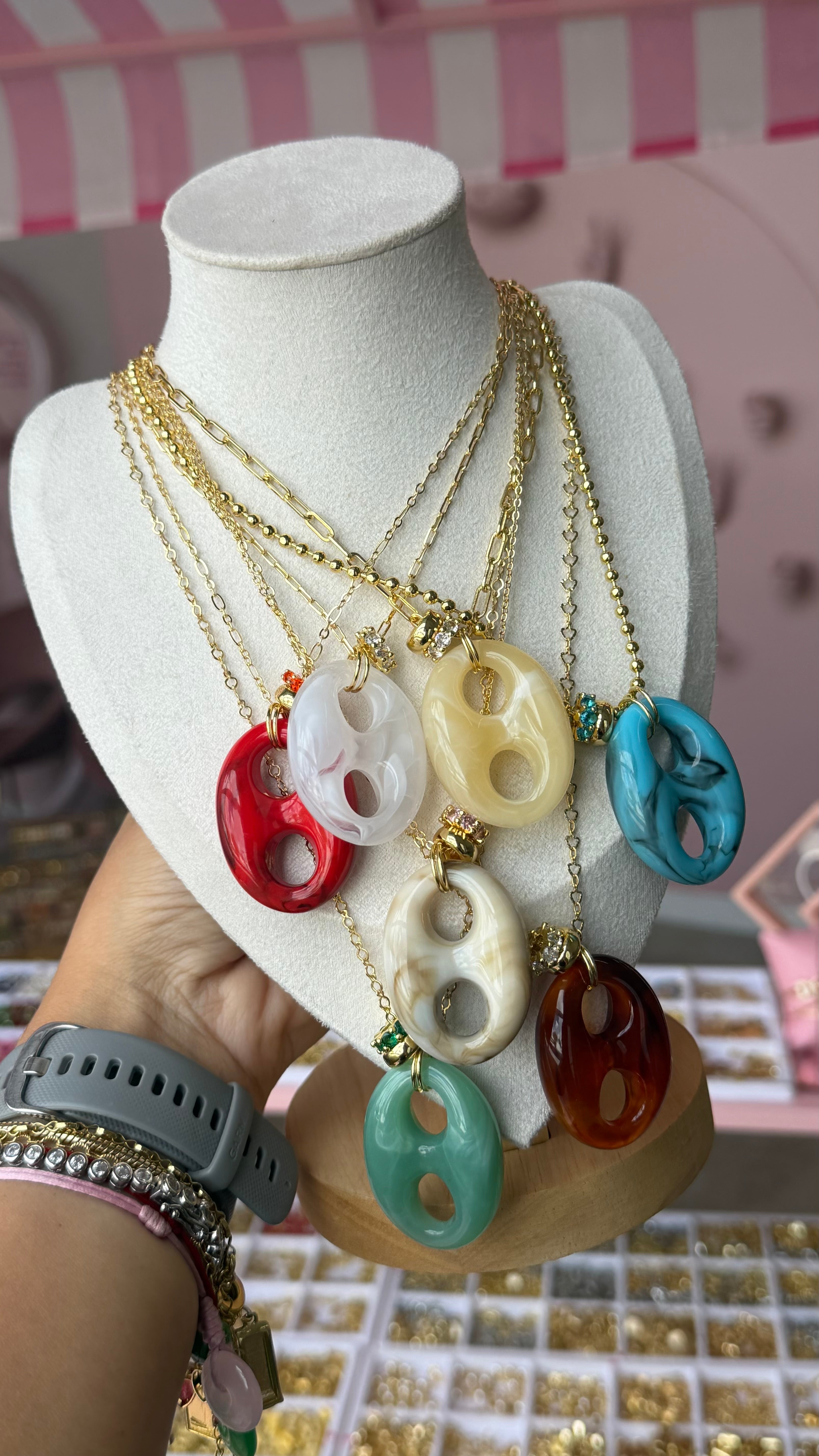 Anchor & Spacers Necklace