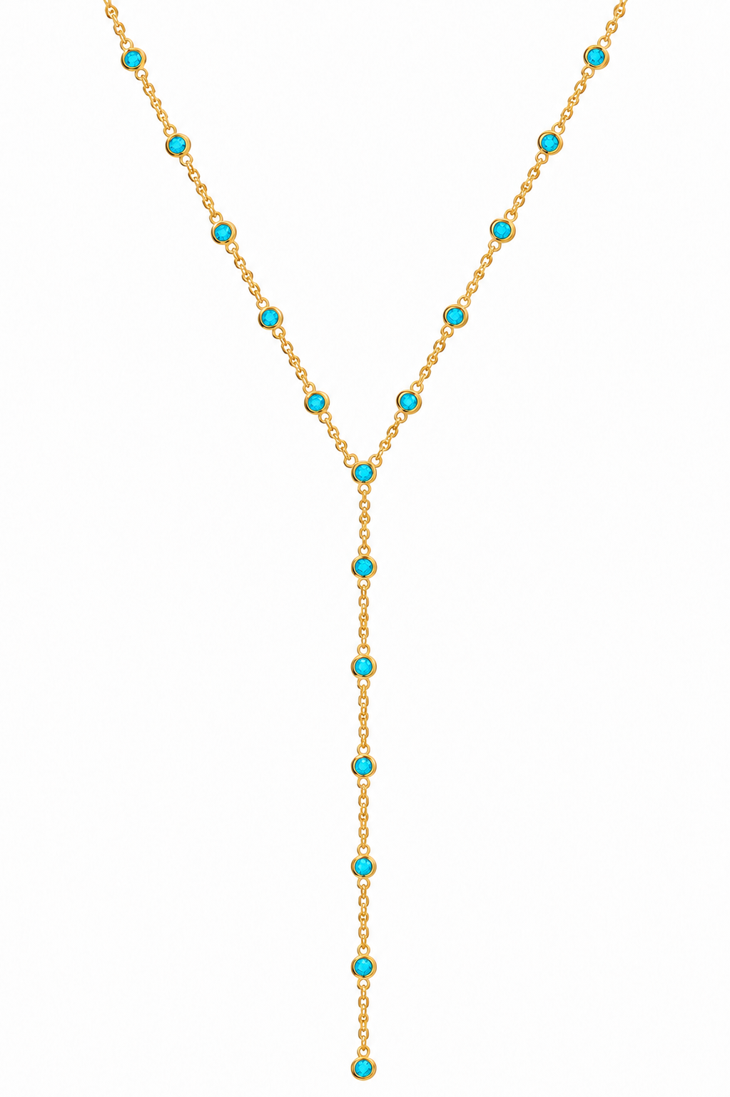 Crystal Cascade Y Necklace
