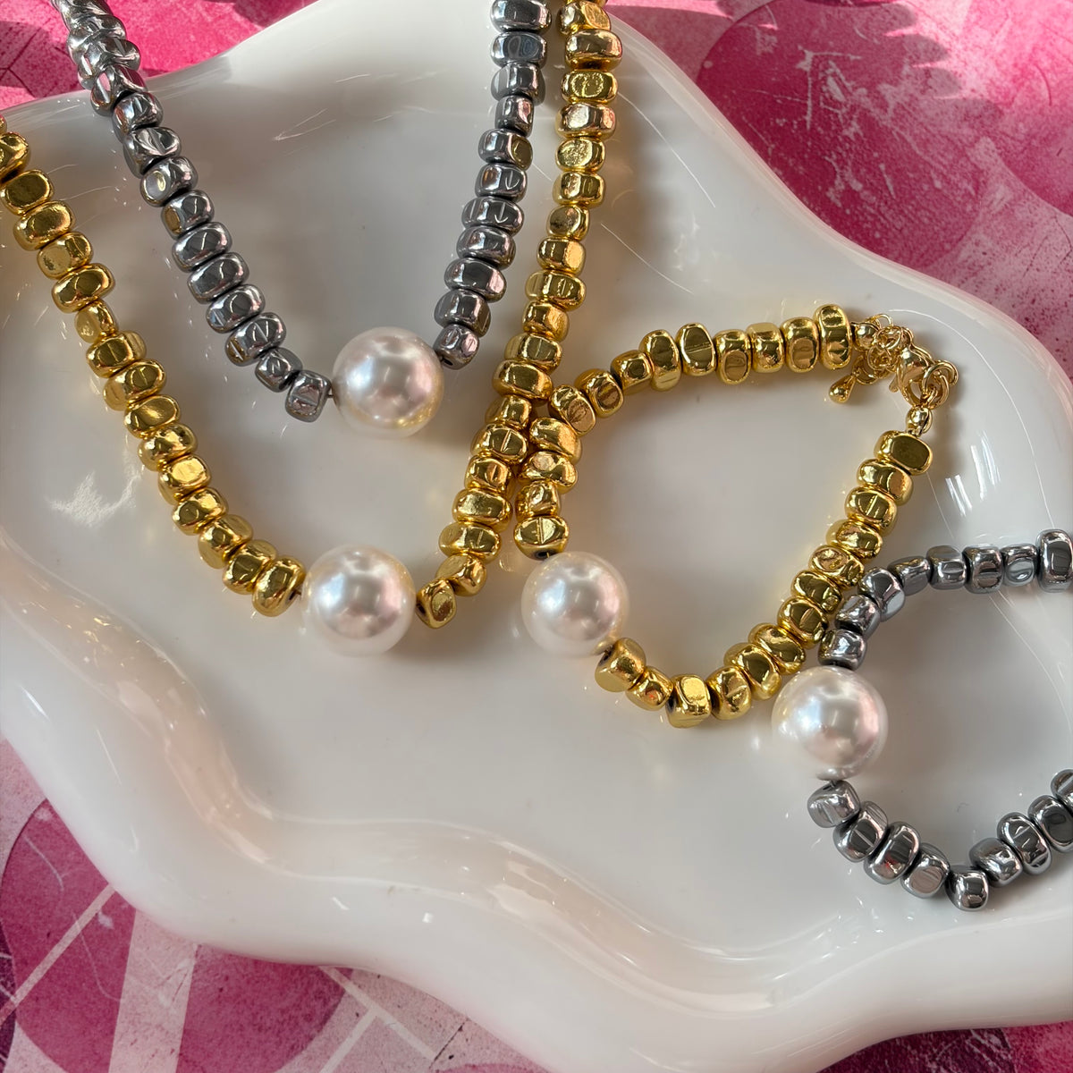 Solitaire Pearl Set