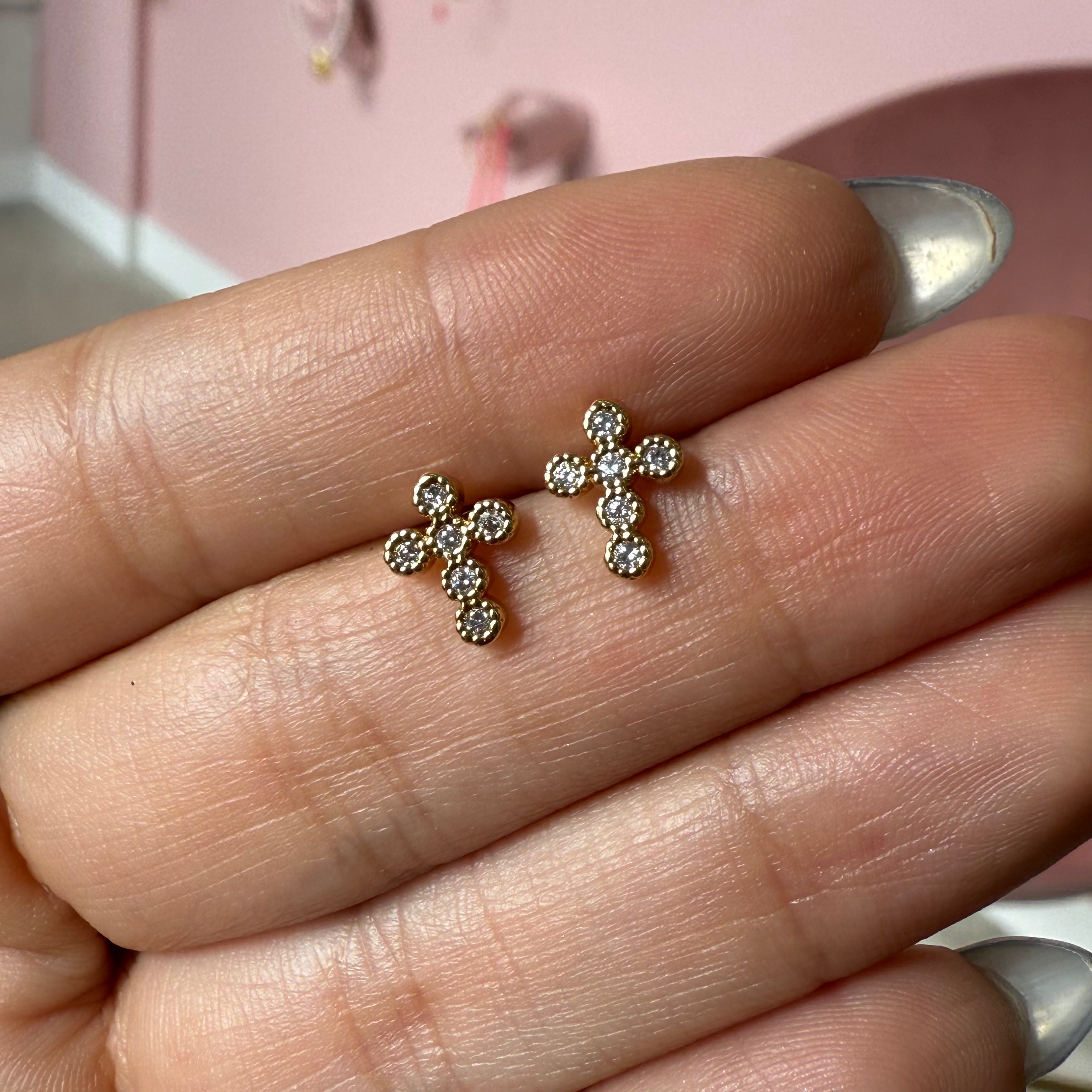 White Crystal Earrings