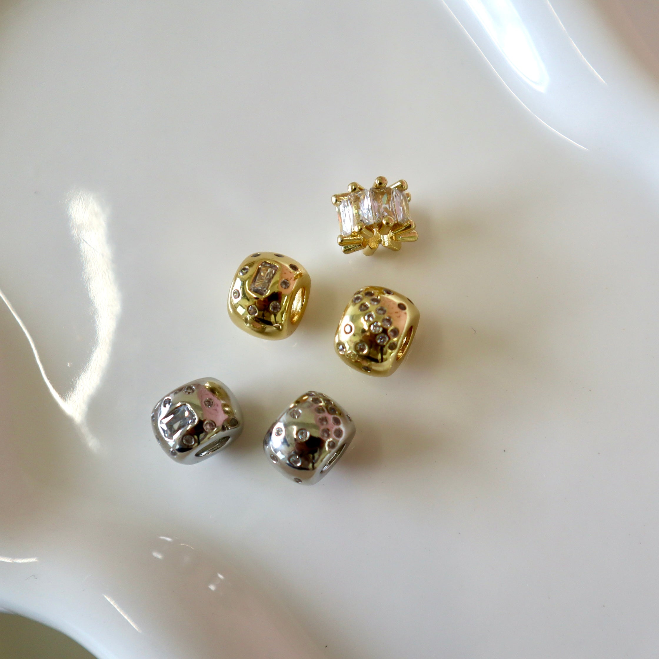 Crystal Spacer Charm