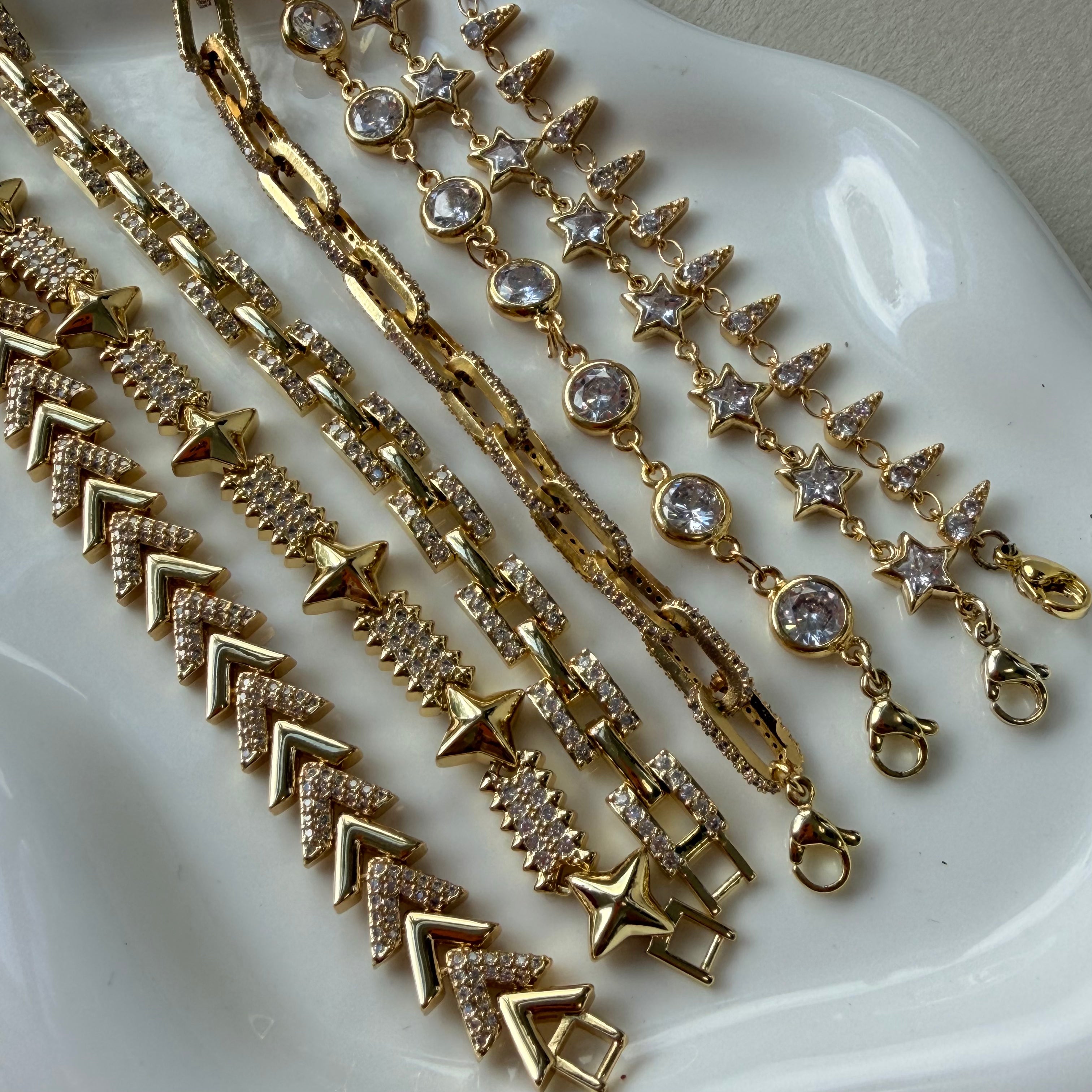 White Crystals Bracelets