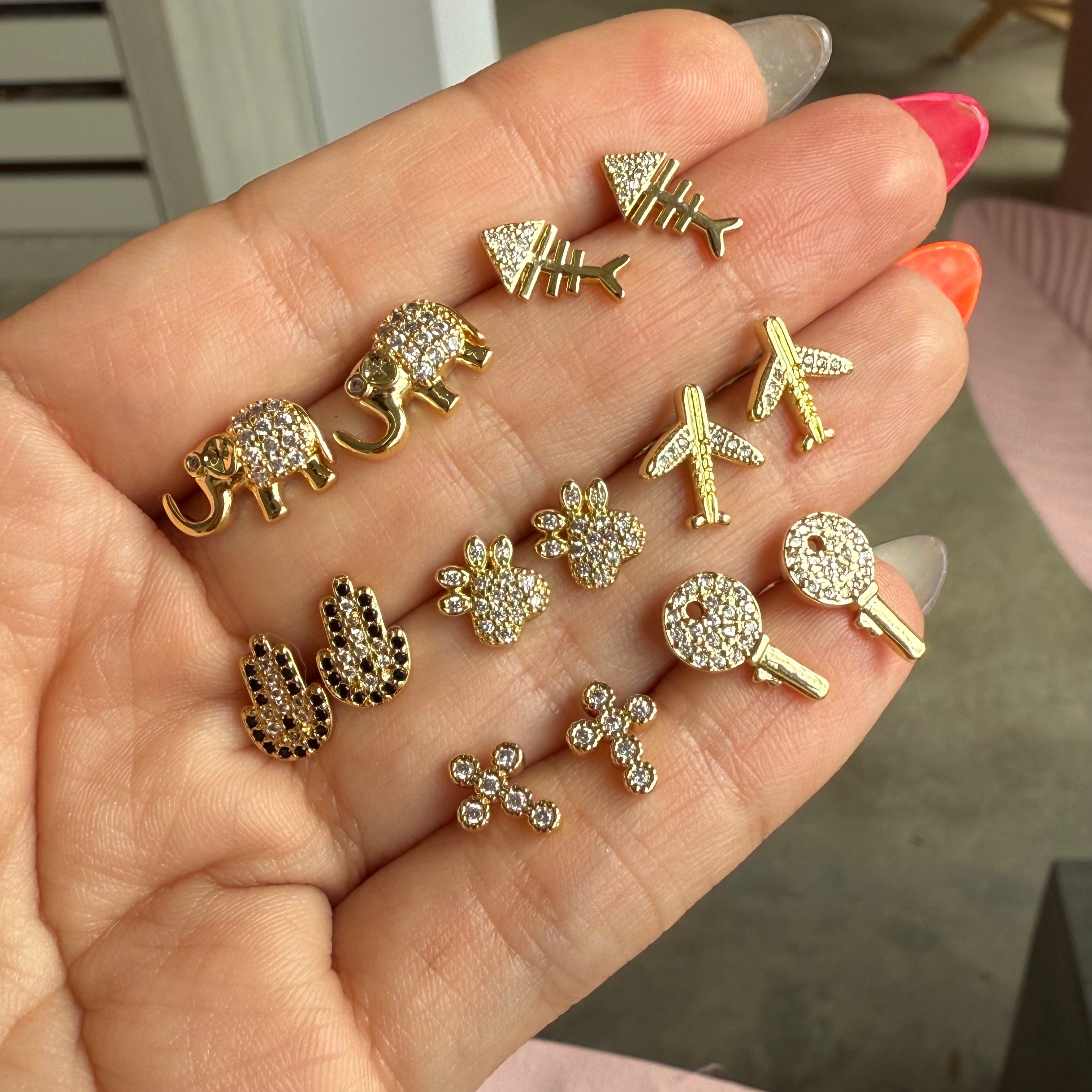 White Crystal Earrings