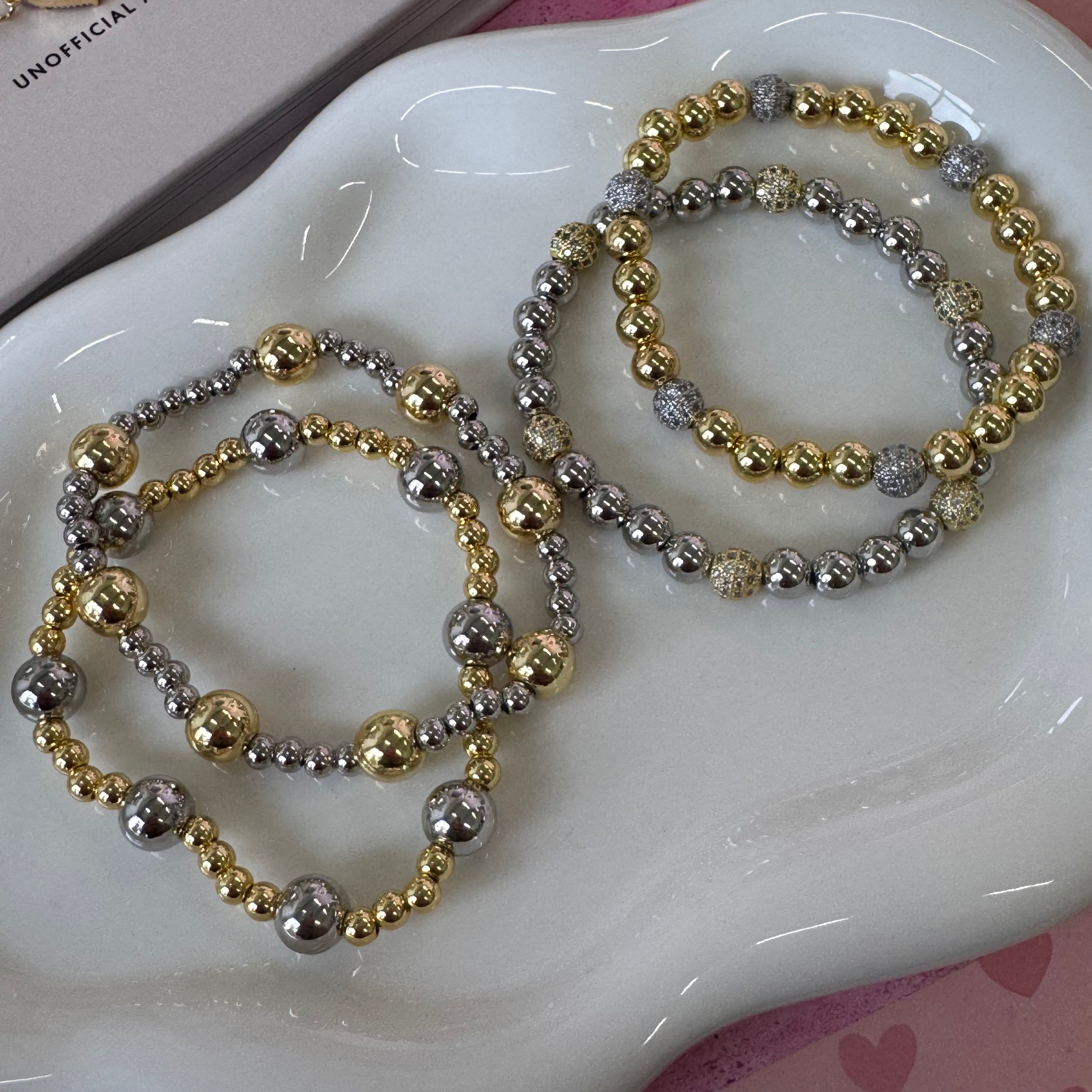 Two tone Beads Bracelet