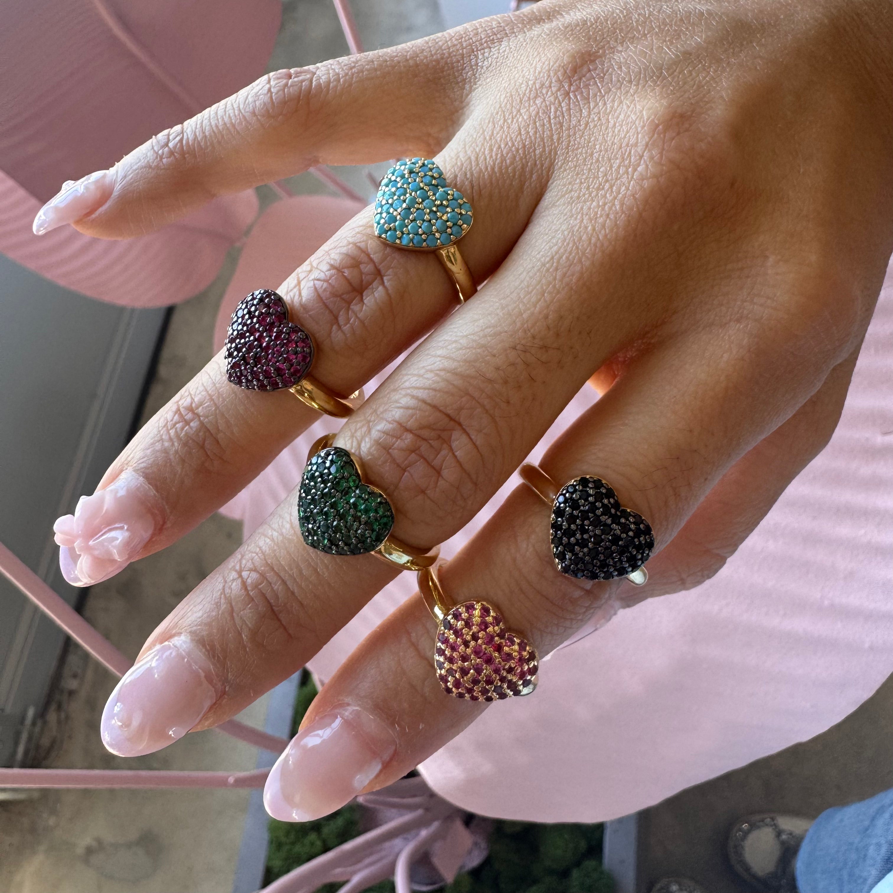 Full Zirconium Heart Ring