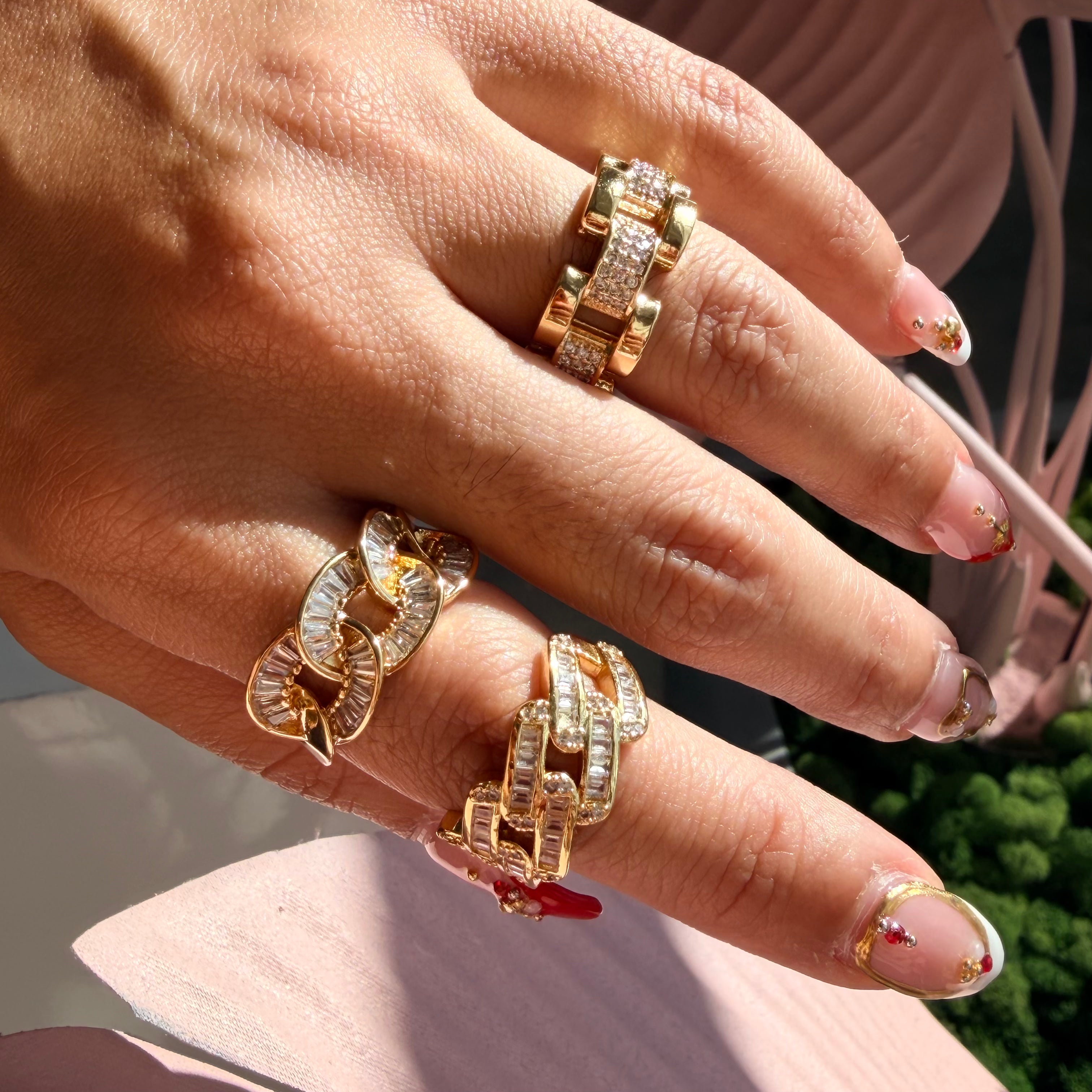 Chain Crystal Ring