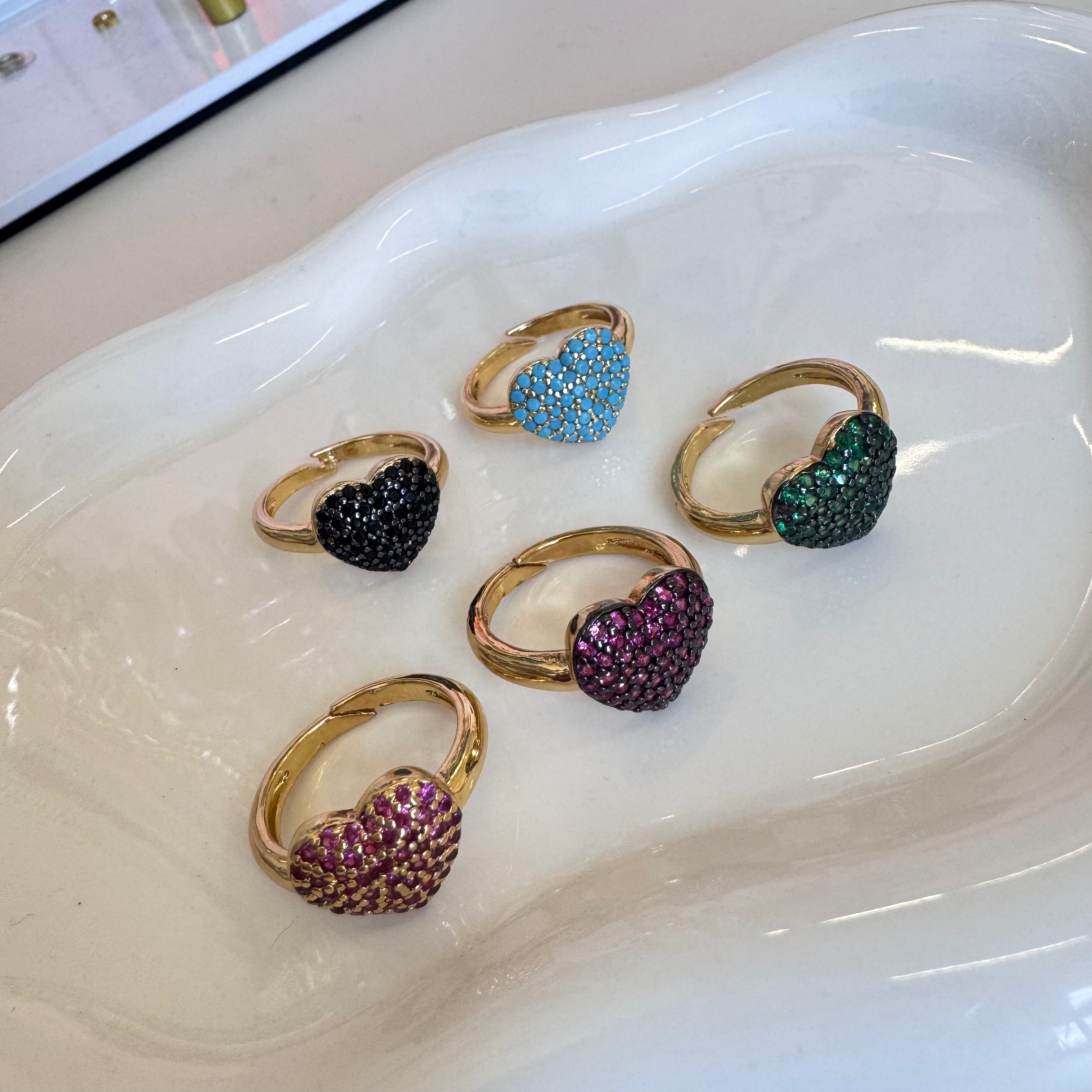 Full Zirconium Heart Ring