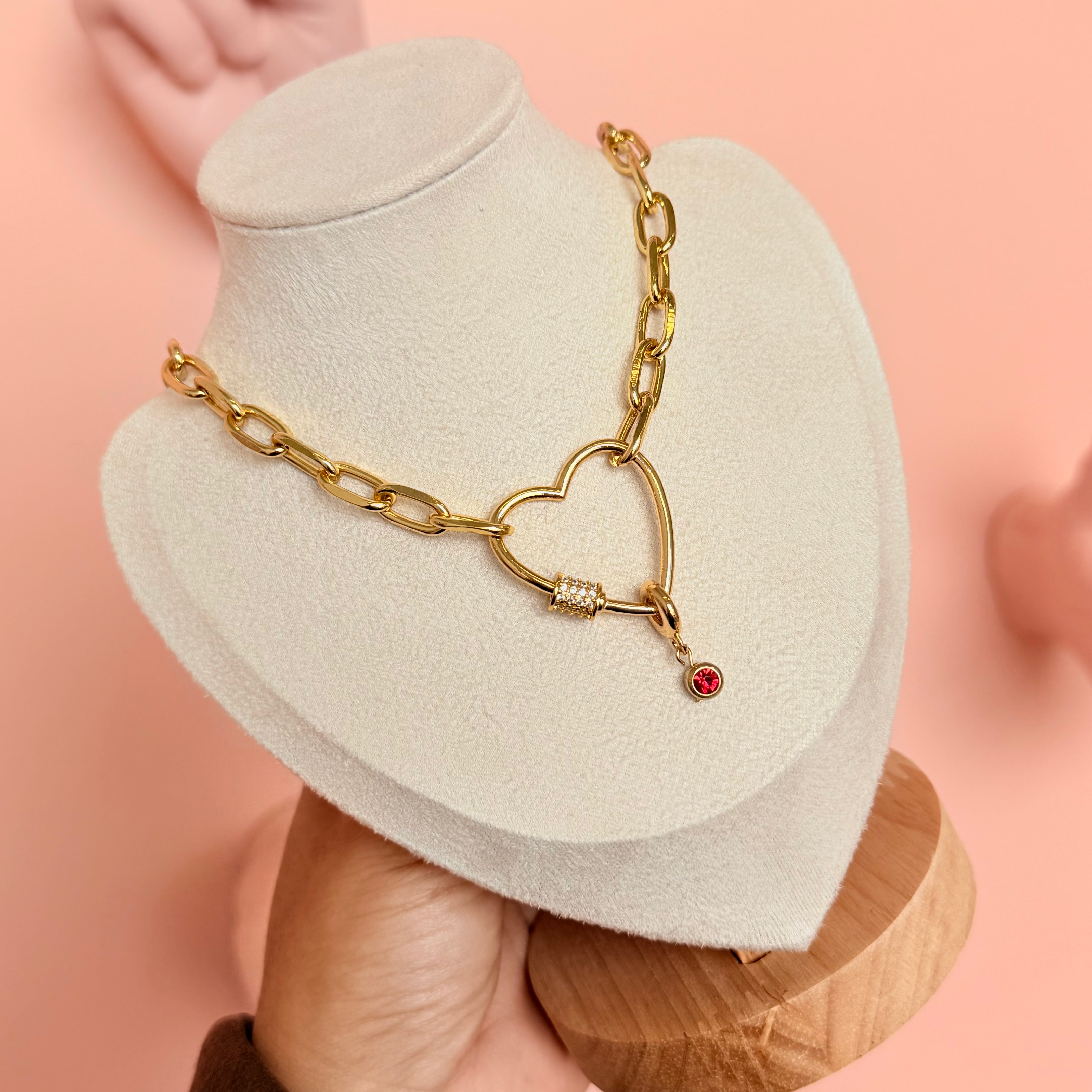 Heart Carabiner Necklace