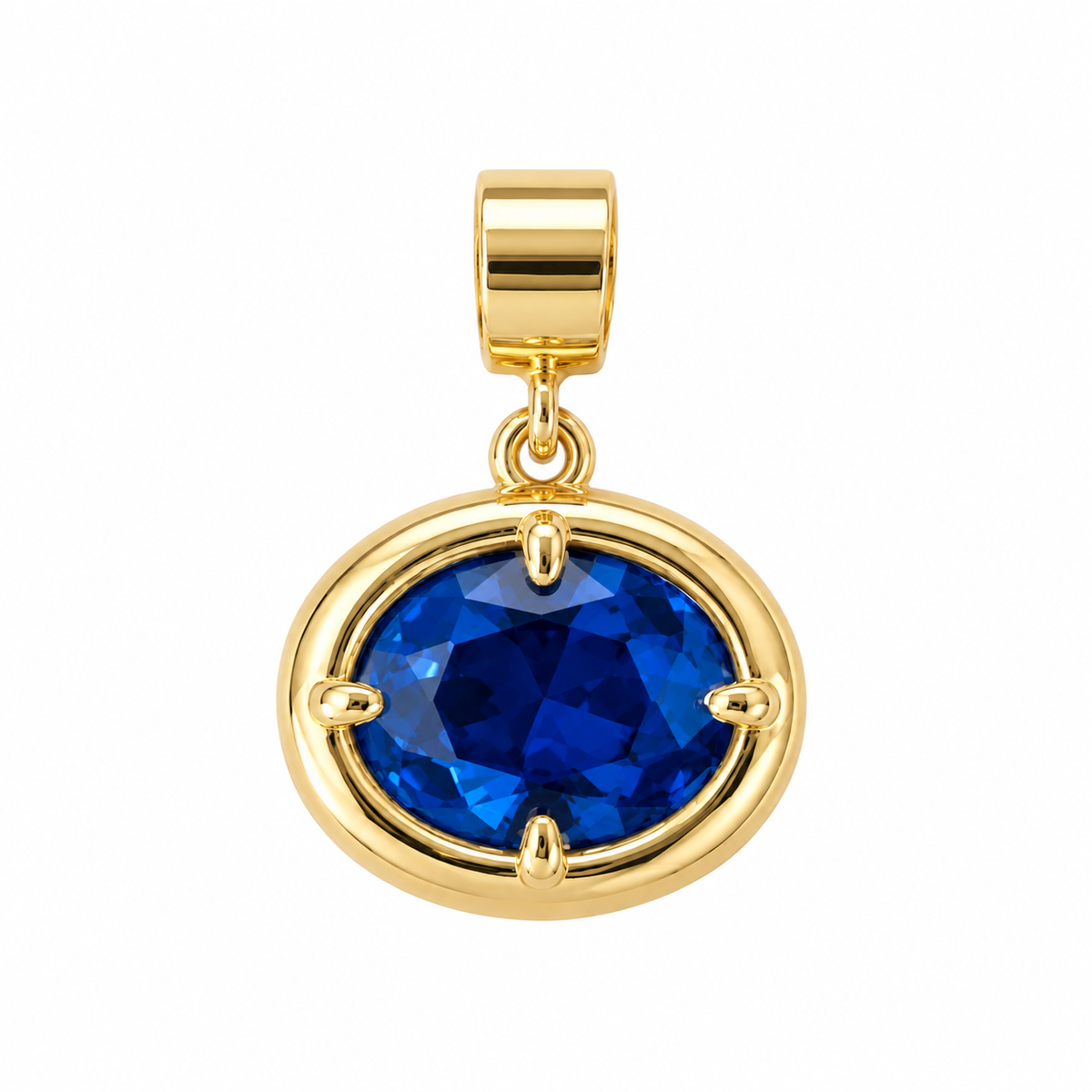Luxe Oval Crystal Charm
