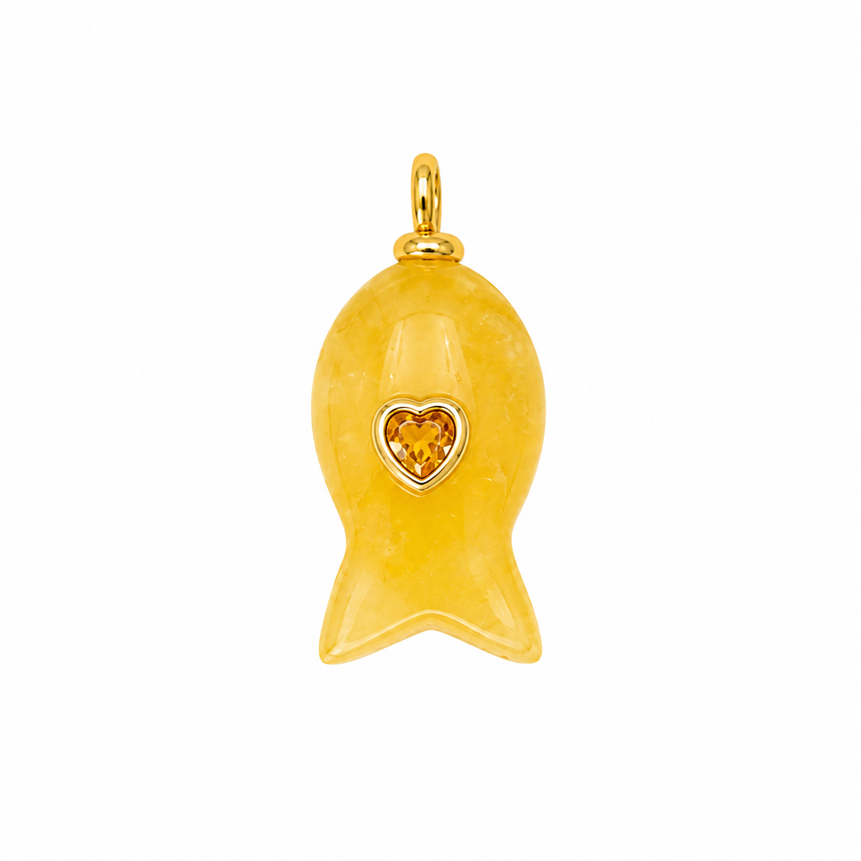 Natural Stone Fish Charm