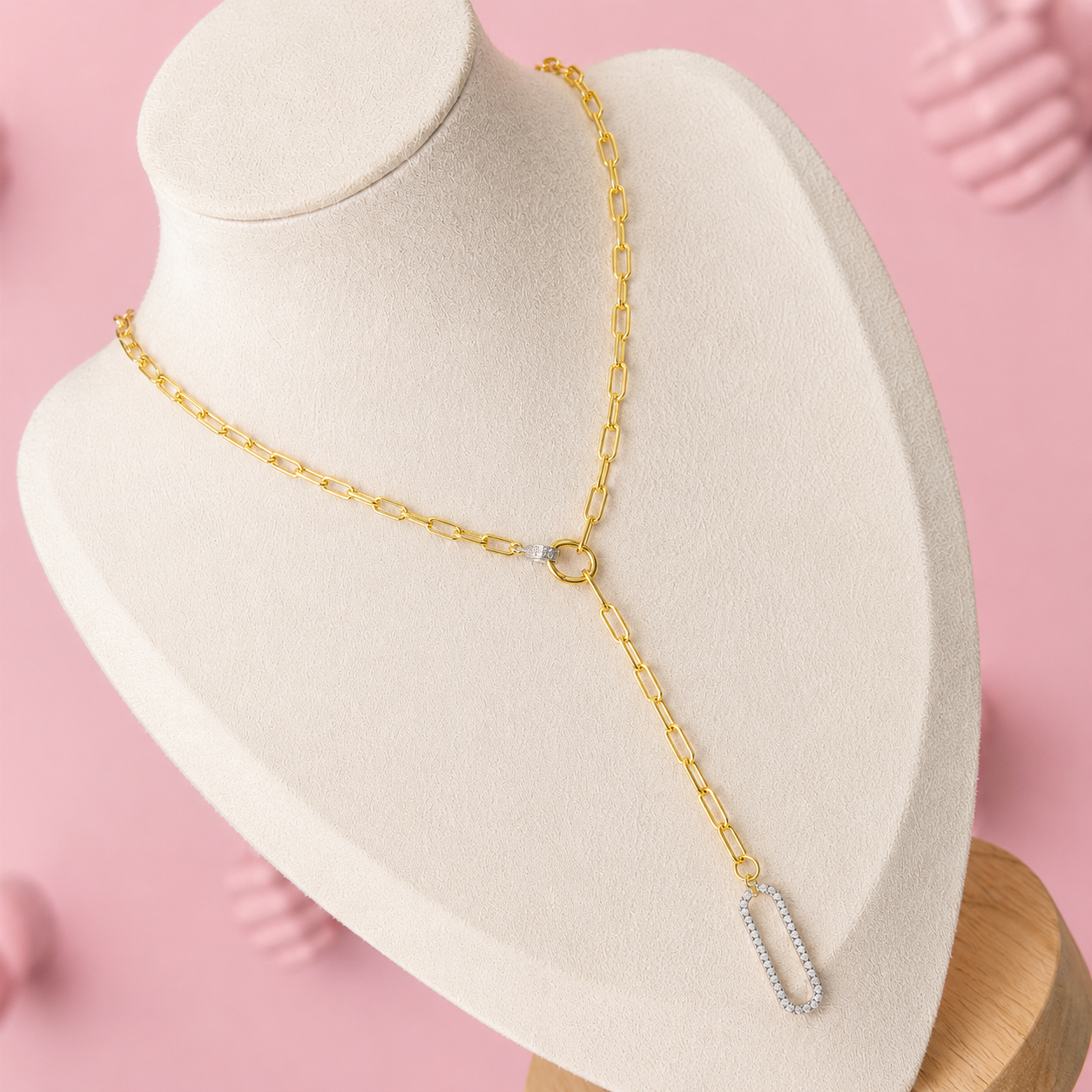 Golden Drop Bar Necklace