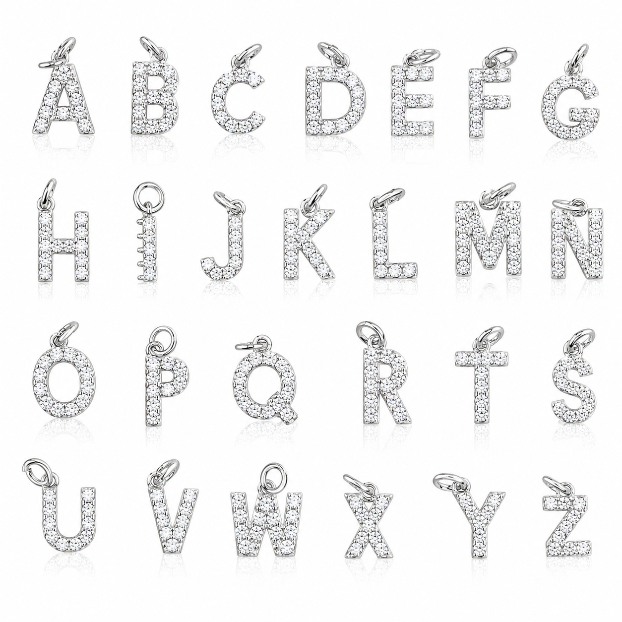 Zirconium Initial Letter Silver