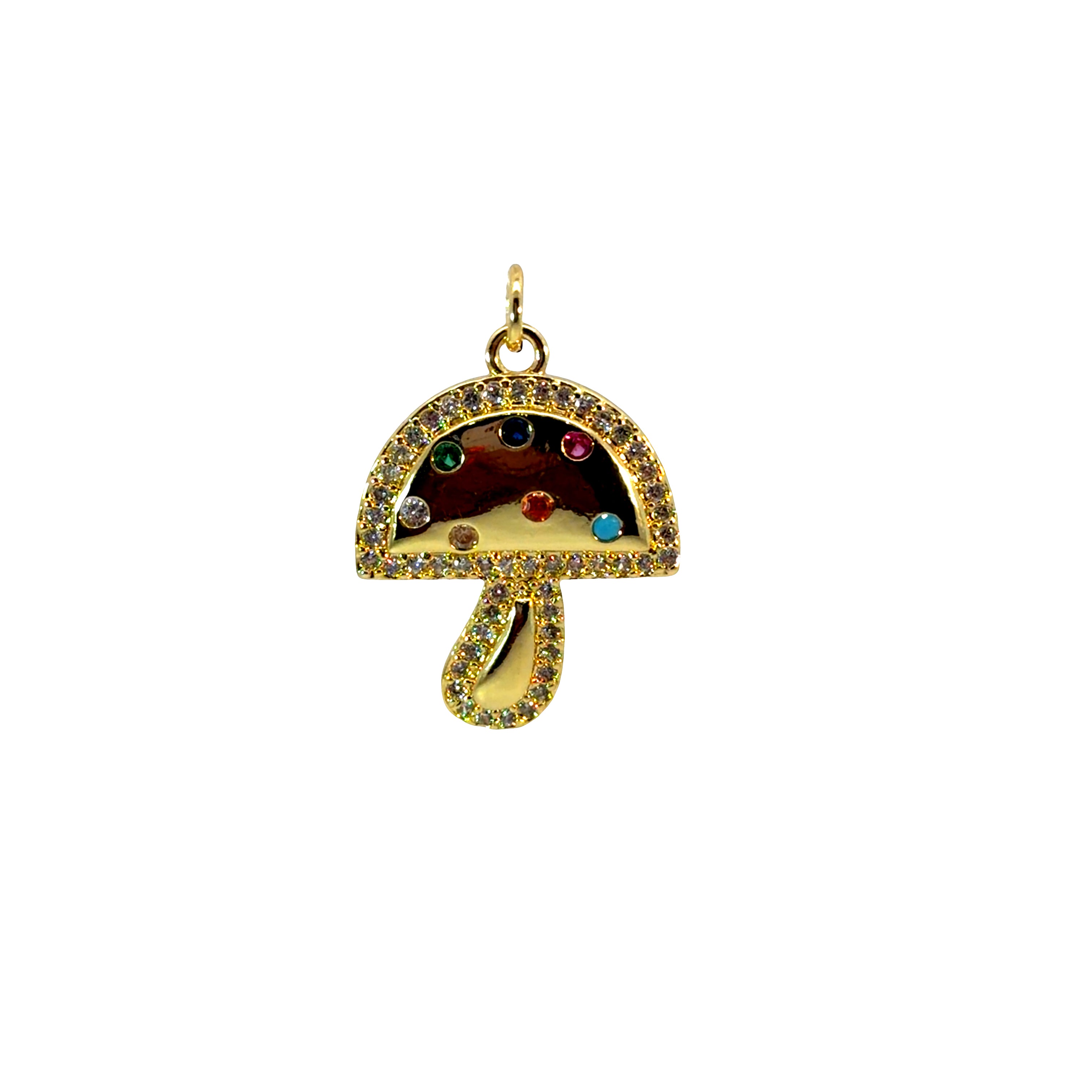 Rainbow Luxe Mushroom Charm