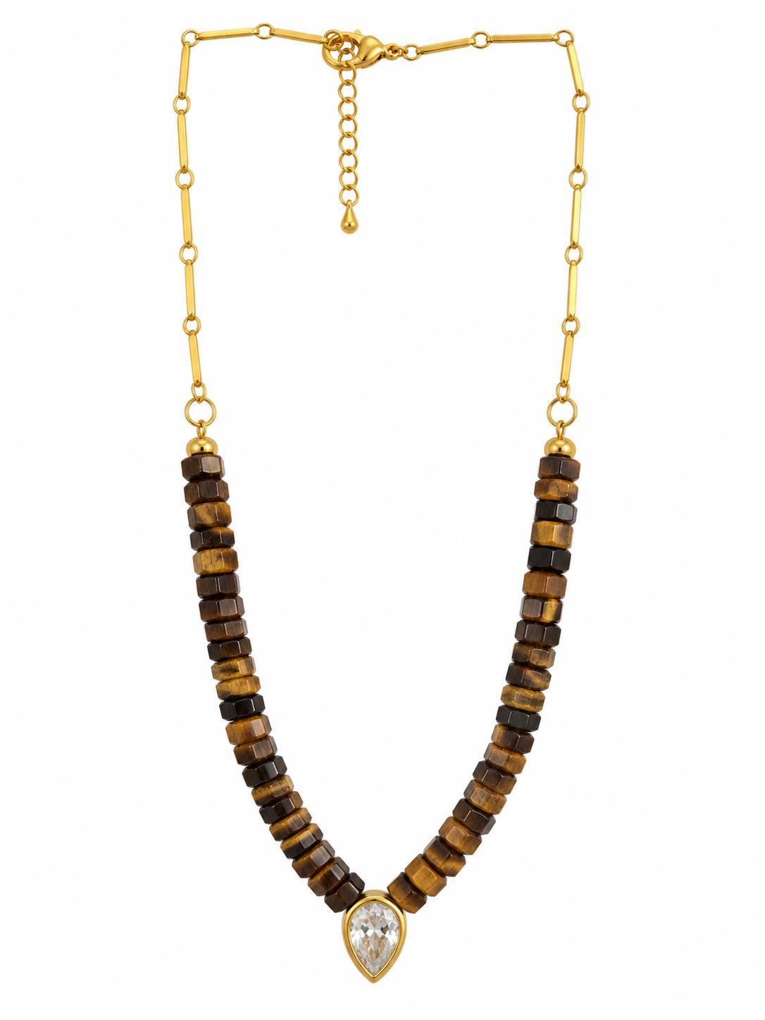 Coastal Drop Natural Stone Necklace
