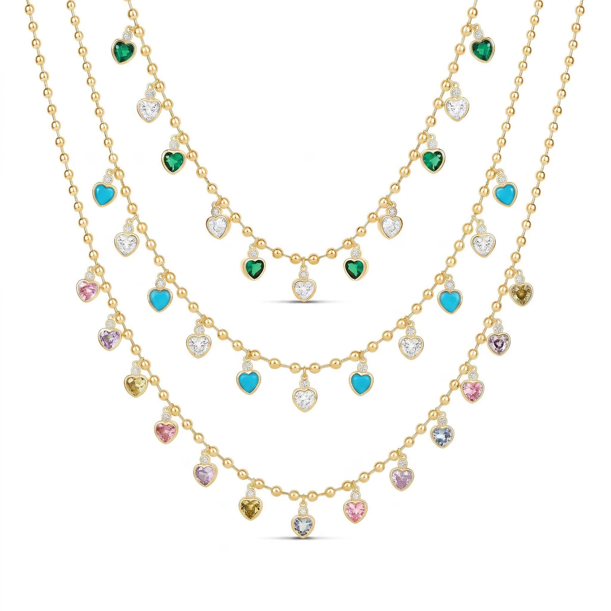 Candy Hearts Crystal Necklace
