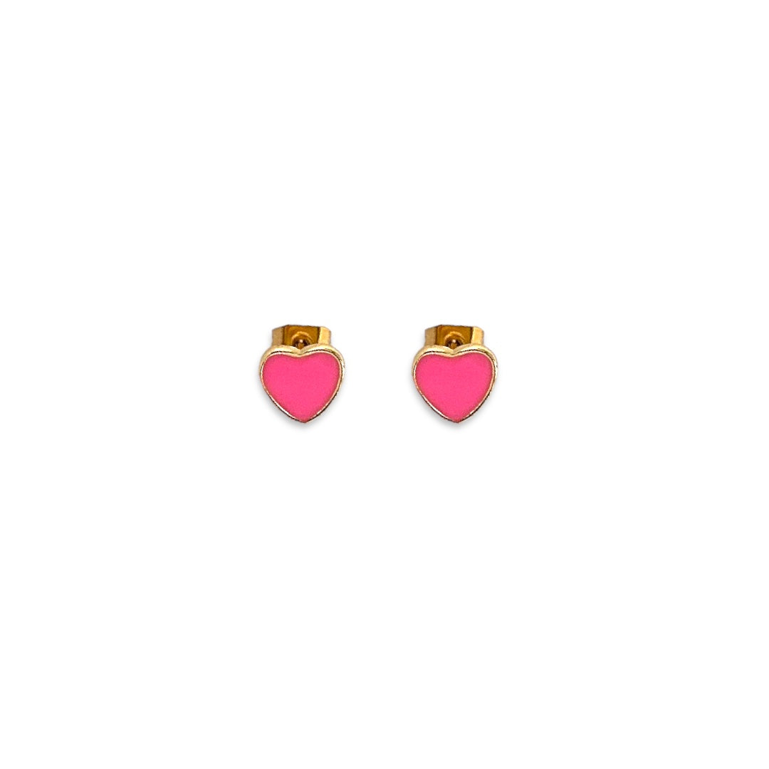 Enamel Hearts Earring